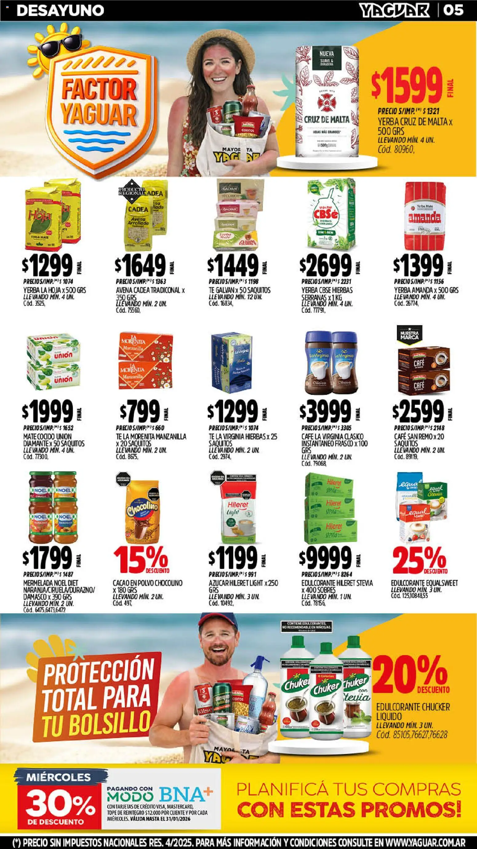 Yaguar - Oferta Semanal San Juan │ válido desde el 19.01.2026 | Página: 5 | Productos: Mate, Café, Té, Mermelada