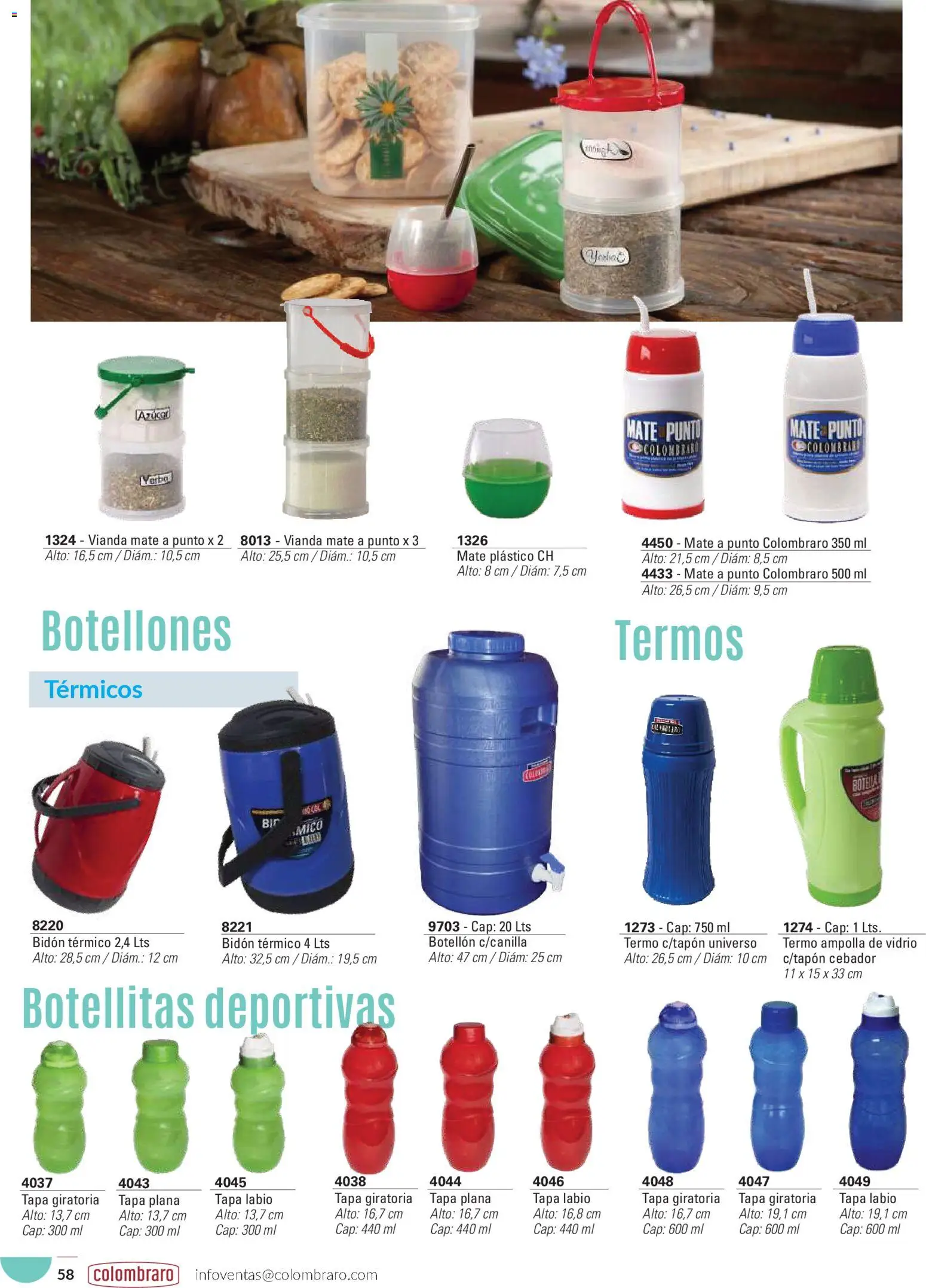 Colombraro catálogo │ válido desde el 26.01.2026 | Página: 58 | Productos: Mate, Bidón, Yerba, Ampolla