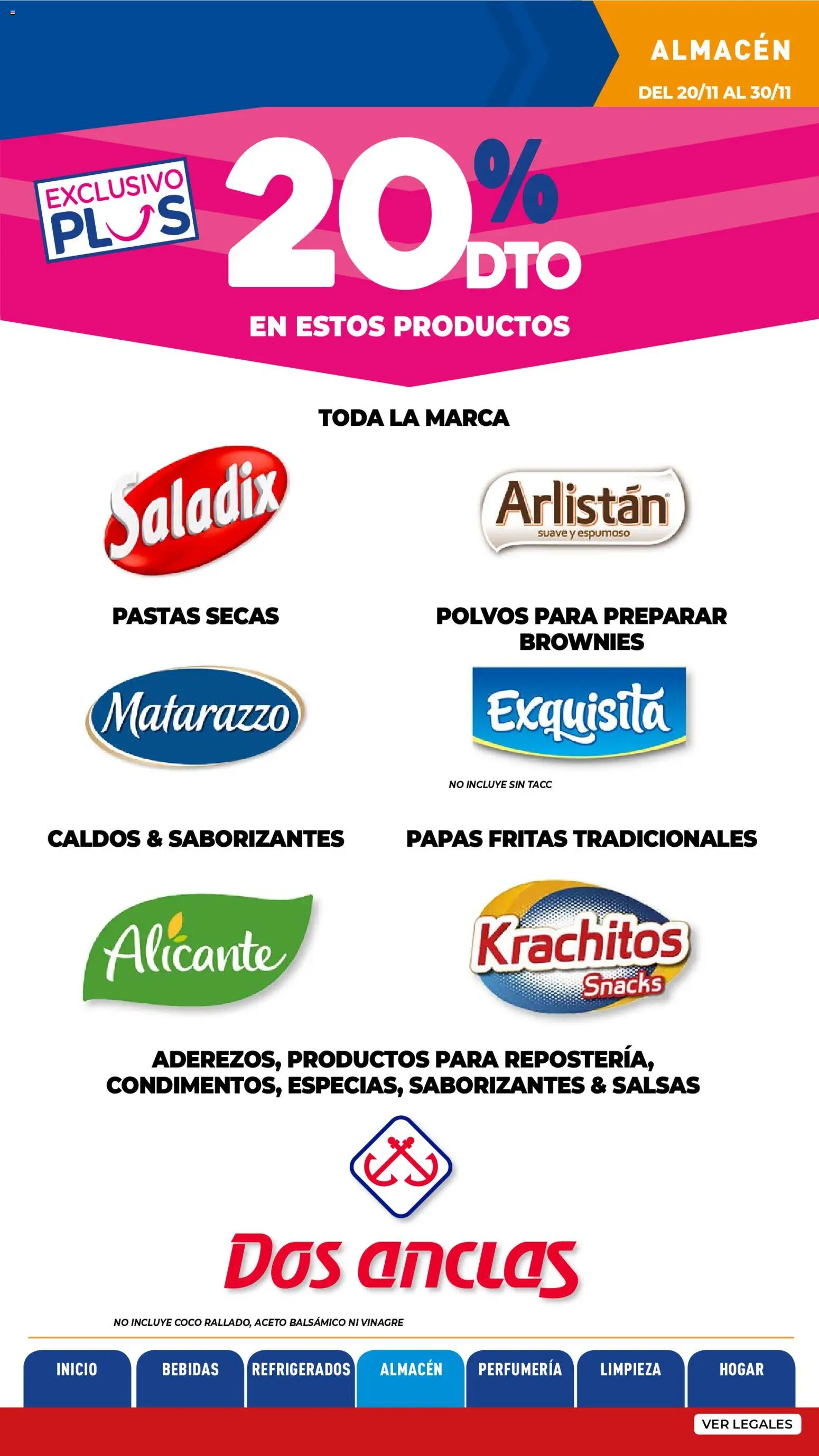 La Anonima catálogo │ válido desde el 20.11.2025 | Página: 24 | Productos: Vinagre, Aceto, Papas fritas