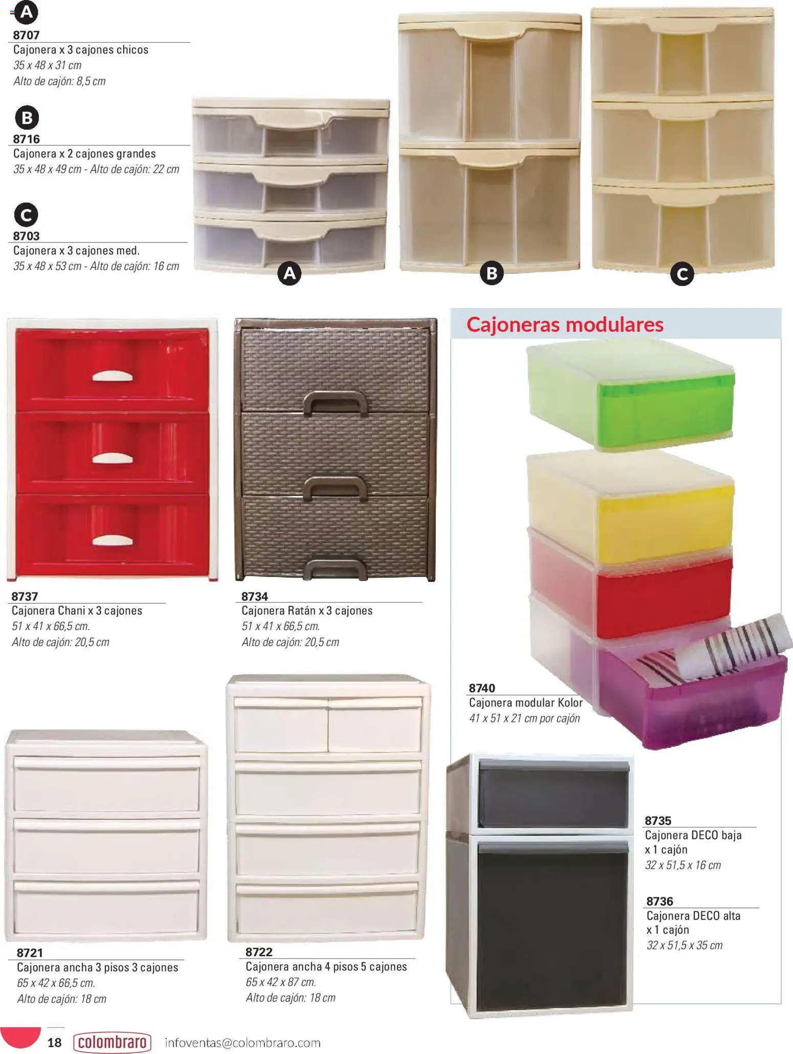 Colombraro catálogo │ válido desde el 26.01.2026 | Página: 18 | Productos: Modular, Cajonera