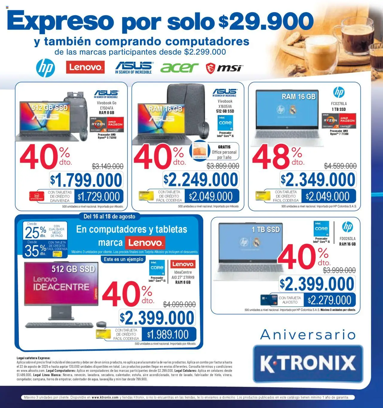 Ktronix revista - valida desde el 16.08.2025 | Página: 5 | Productos: Té, Horno, Cafetera, Sobre