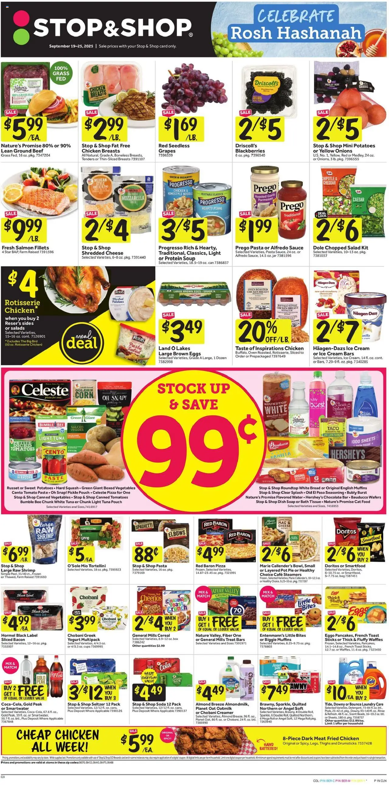 Stop & Shop Weekly Ad - valid from 19.09.2025 | Page: 1 | Products: Pin, Yogurt, Beef, Sauce