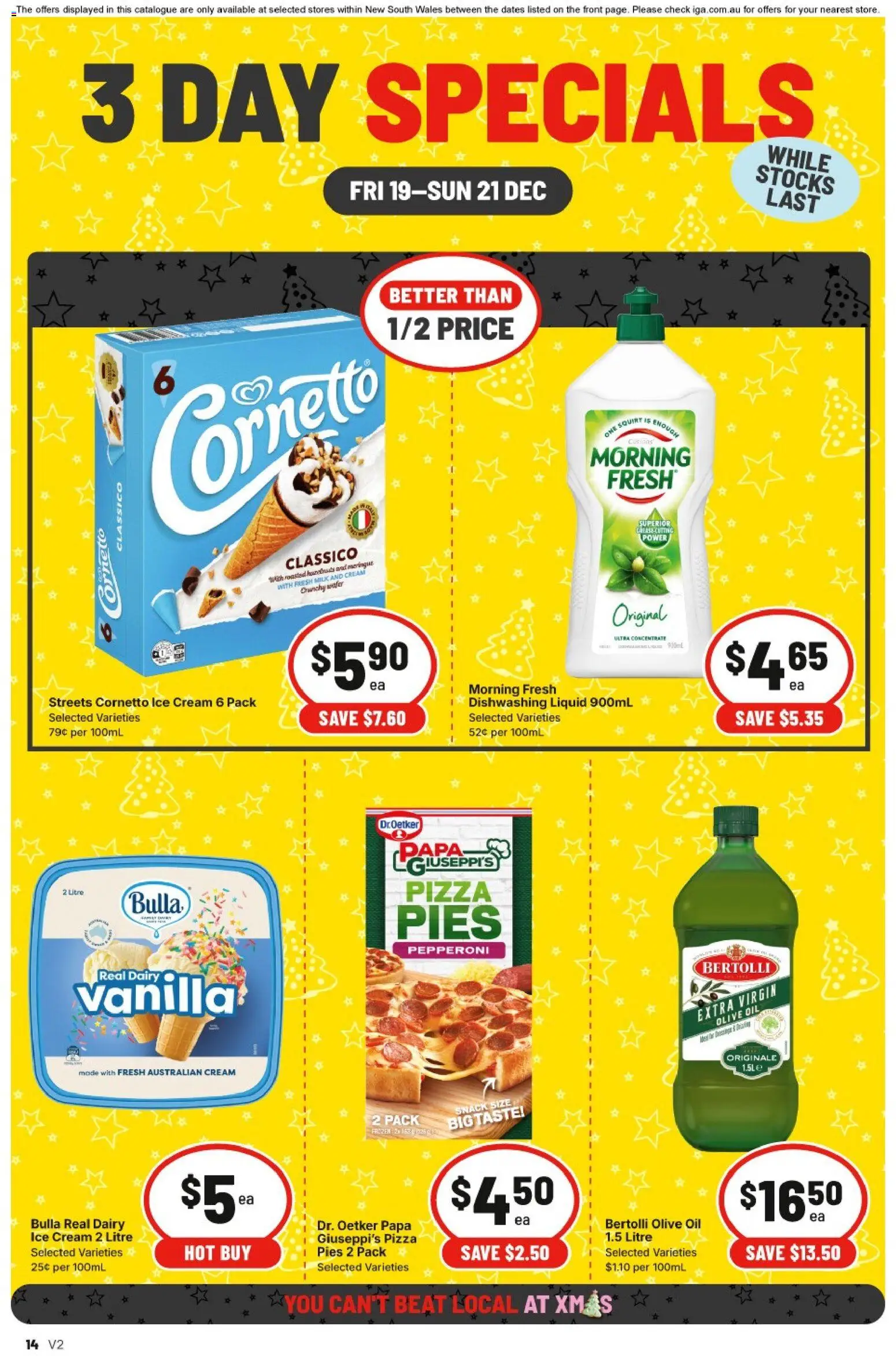 IGA catalogue - valid from 19.12.2025 | Page: 2 | Products: Dairy, Pizza, Olive oil, Cream