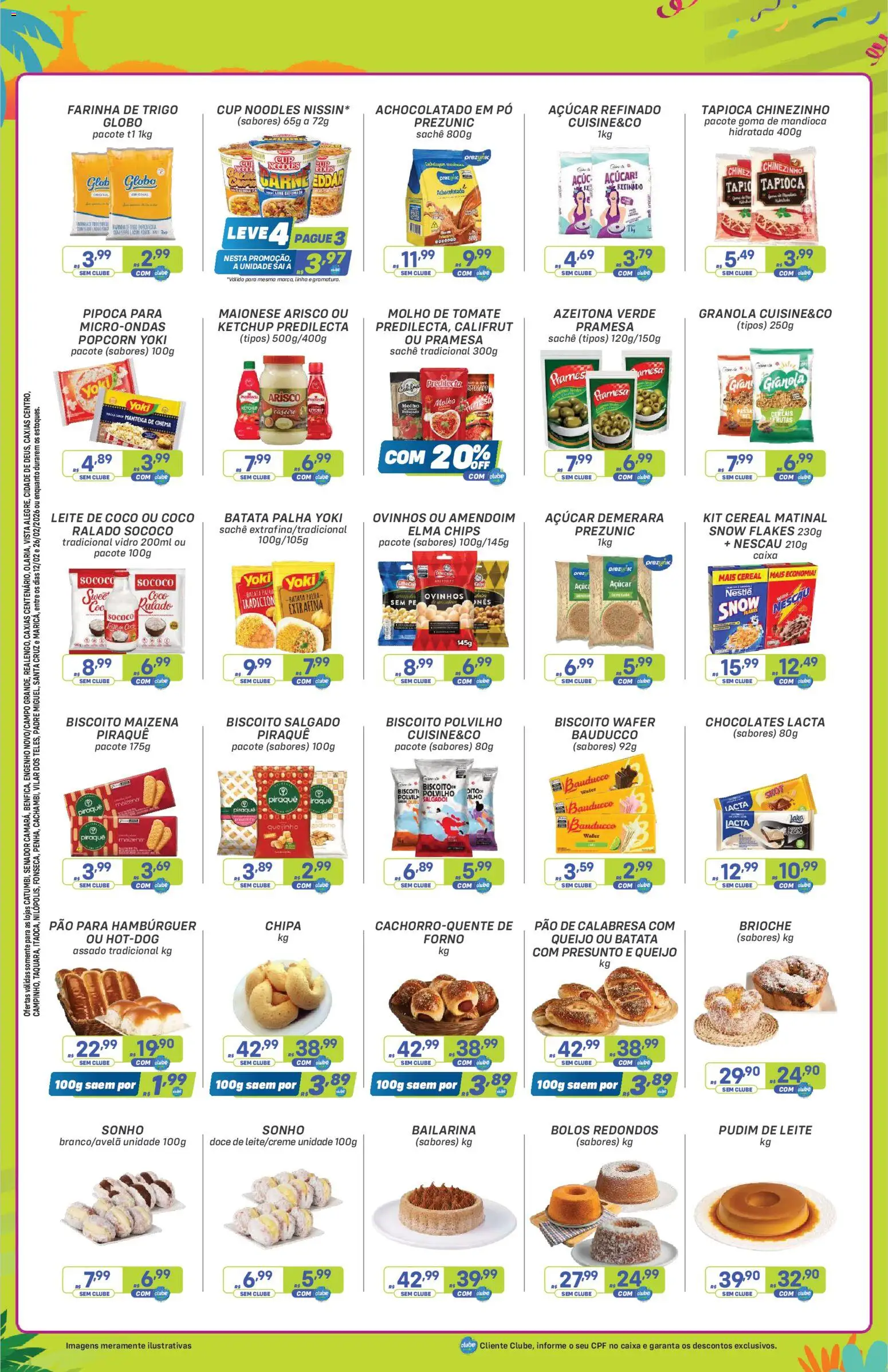 Prezunic Folheto - válido de 12.02.2026 | Página: 2 | Produtos: Nescau, Molho de tomate, Caixa, Batata palha