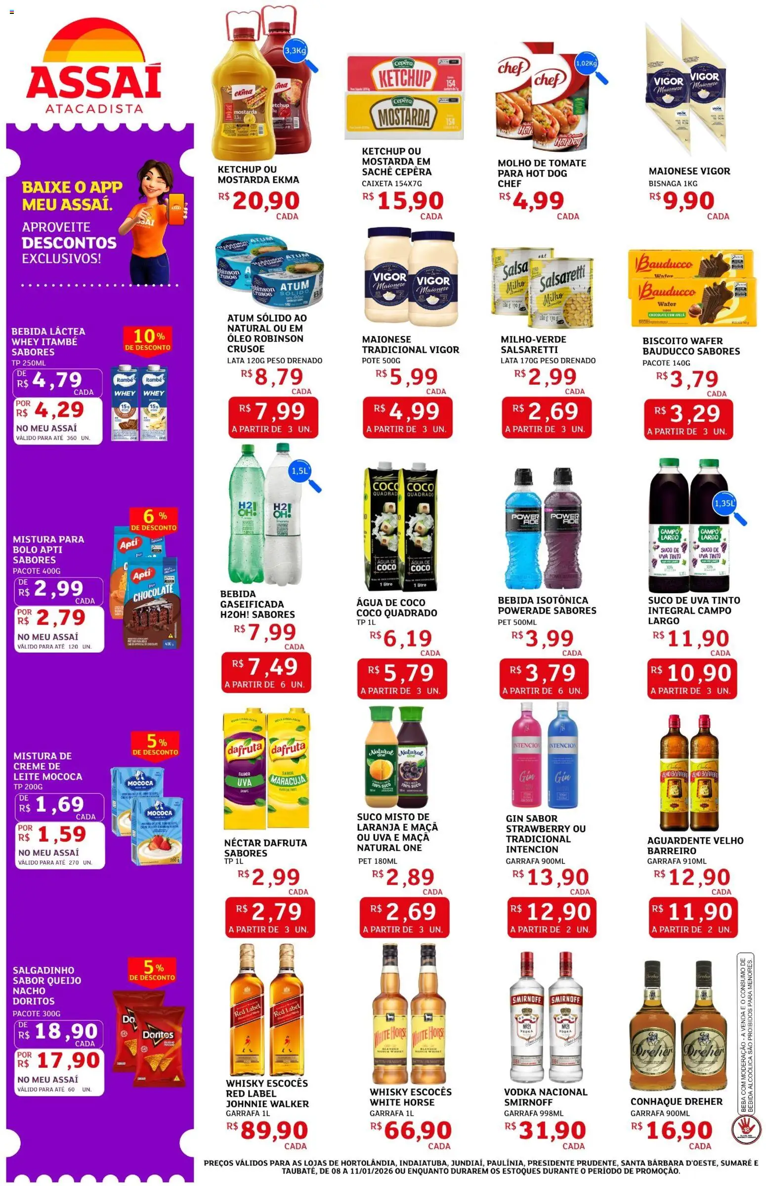 Assaí Atacadista Folheto - válido de 08.01.2026 | Página: 2 | Produtos: Maracujá, Leite, Ketchup, Maionese