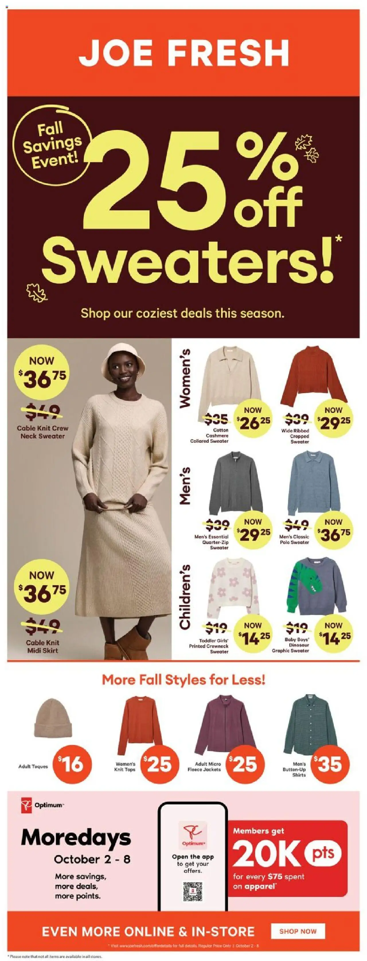 Real Canadian Superstore flyer valid from 02.10.2025 | Page: 34 | Products: Cable, Skirt, Sweater