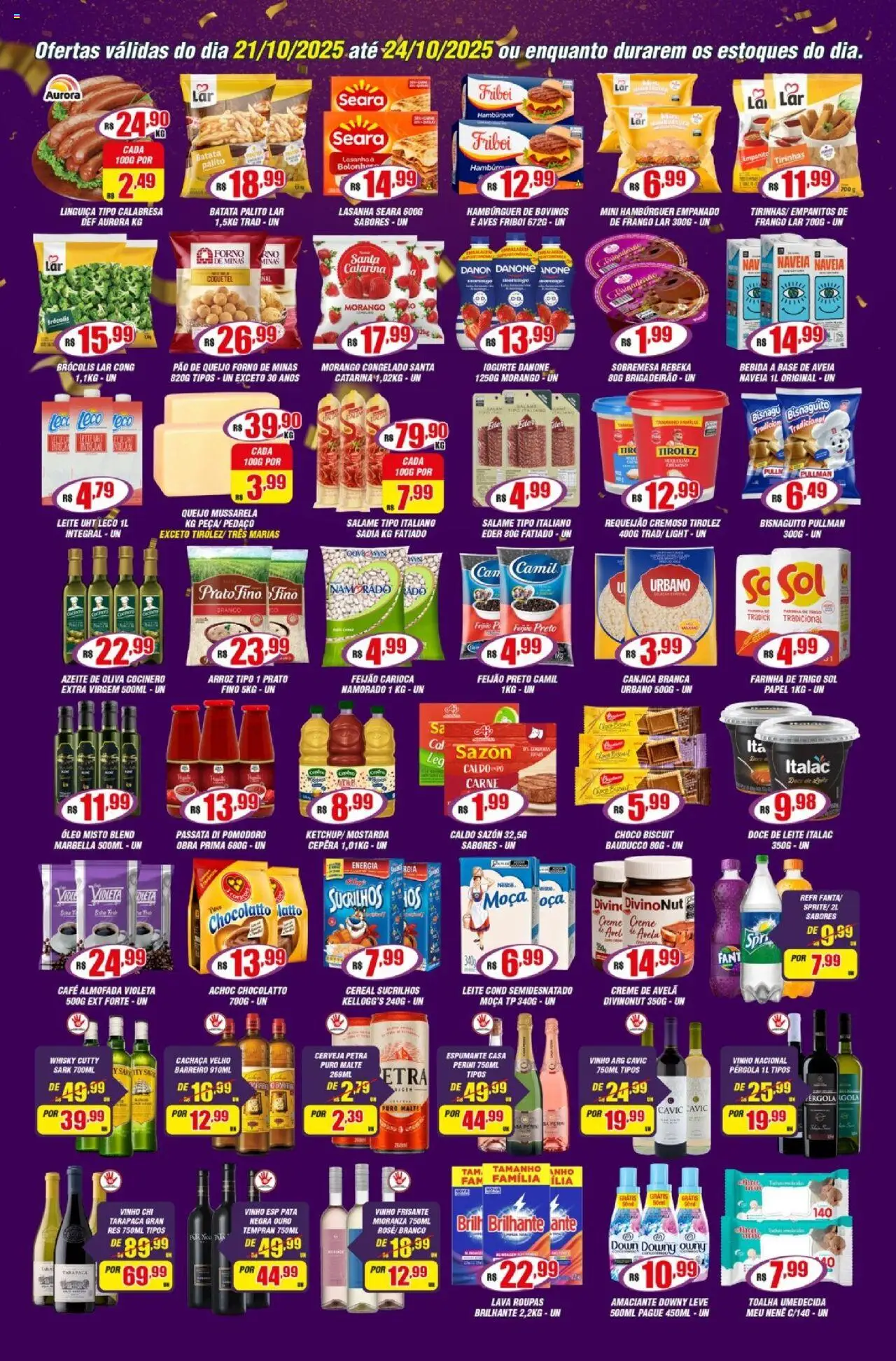 Violeta Supermercados Folheto - válido de 21.10.2025 | Página: 2 | Produtos: Farinha de trigo, Óleo, Creme, Hambúrguer