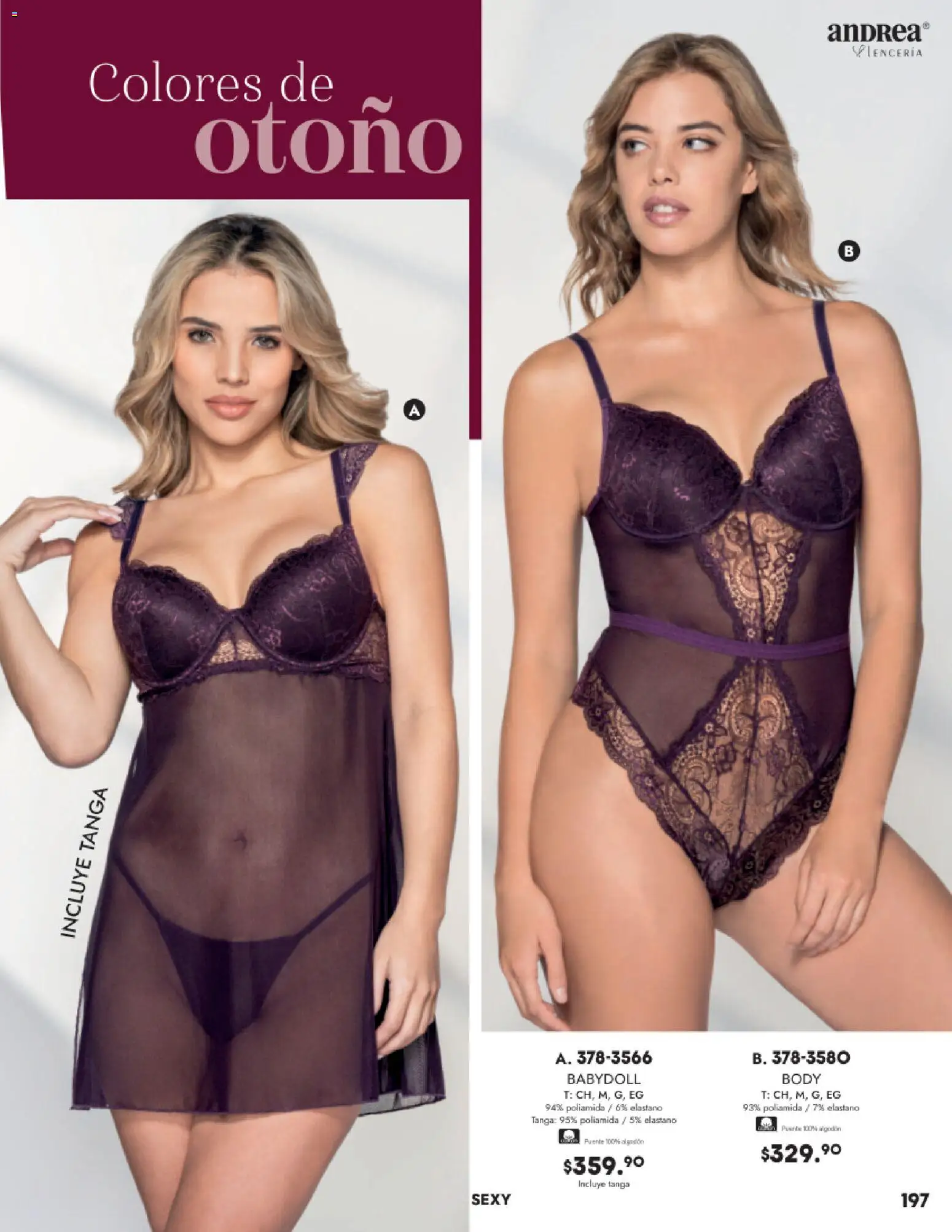 Nuevas ofertas de Andrea válidas en toda la República Mexicana desde el 26.11.2025. ¡Encuentra las mejores ofertas en Andrea catálogo Lancería, Vestir Interior otoño 2025! | Página: 33 | Productos: Algodón, Body