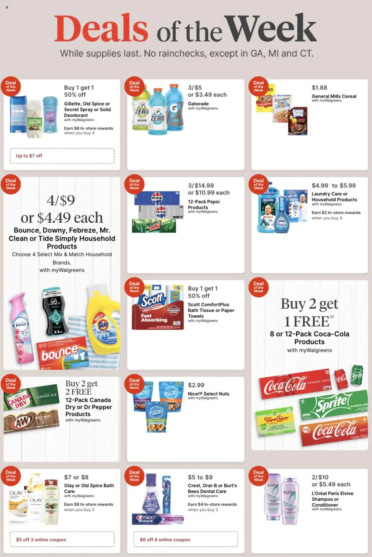Walgreens Weekly Ad - valid from 27.07.2025 | Page: 1 | Products: Bath, Deodorant, Nuts, Pepper