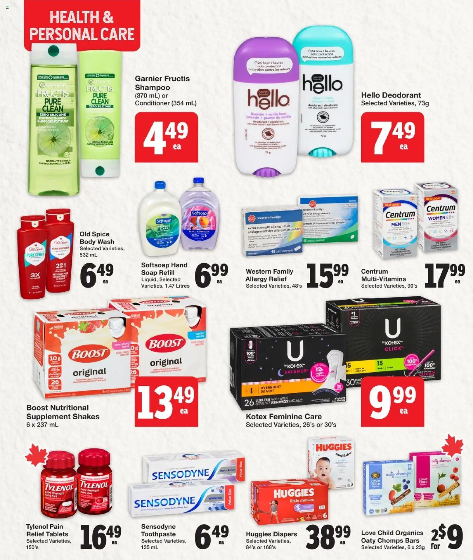 Quality Foods flyer valid from 16.04.2026 | Page: 12 | Products: Conditioner, Soap, Body wash, Deodorant