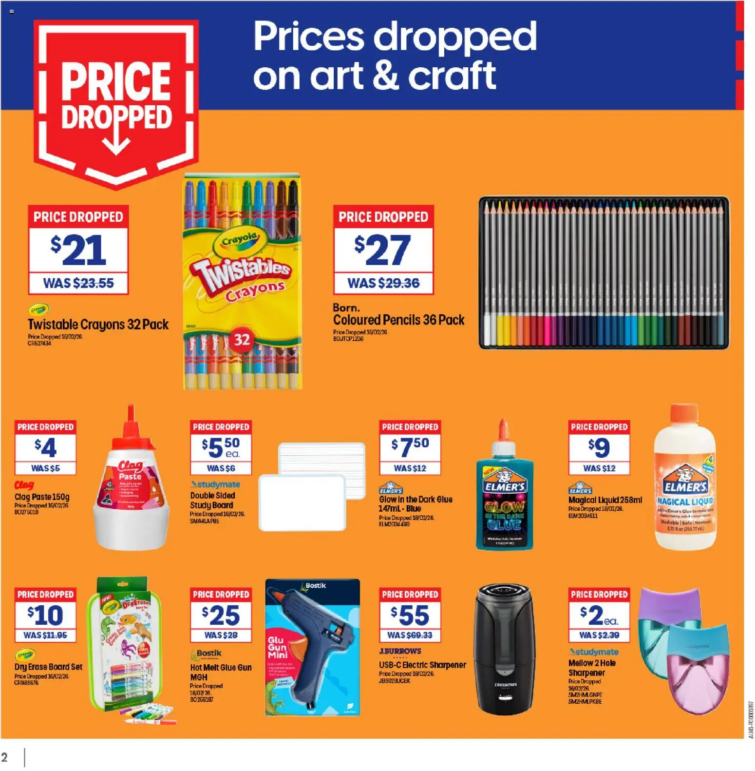 Officeworks catalogue - valid from 31.03.2026 | Page: 2 | Products: Glue, Safe