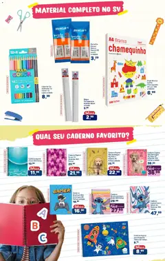 Supermercados São Vicente - Ofertas Voltas às Aulas - Pré-Visualização do folheto da loja Supermercados São Vicente, válido de 21.01.2026 | Página: 3 | Produtos: Lápis, Lápis de cor, Régua, Caderno