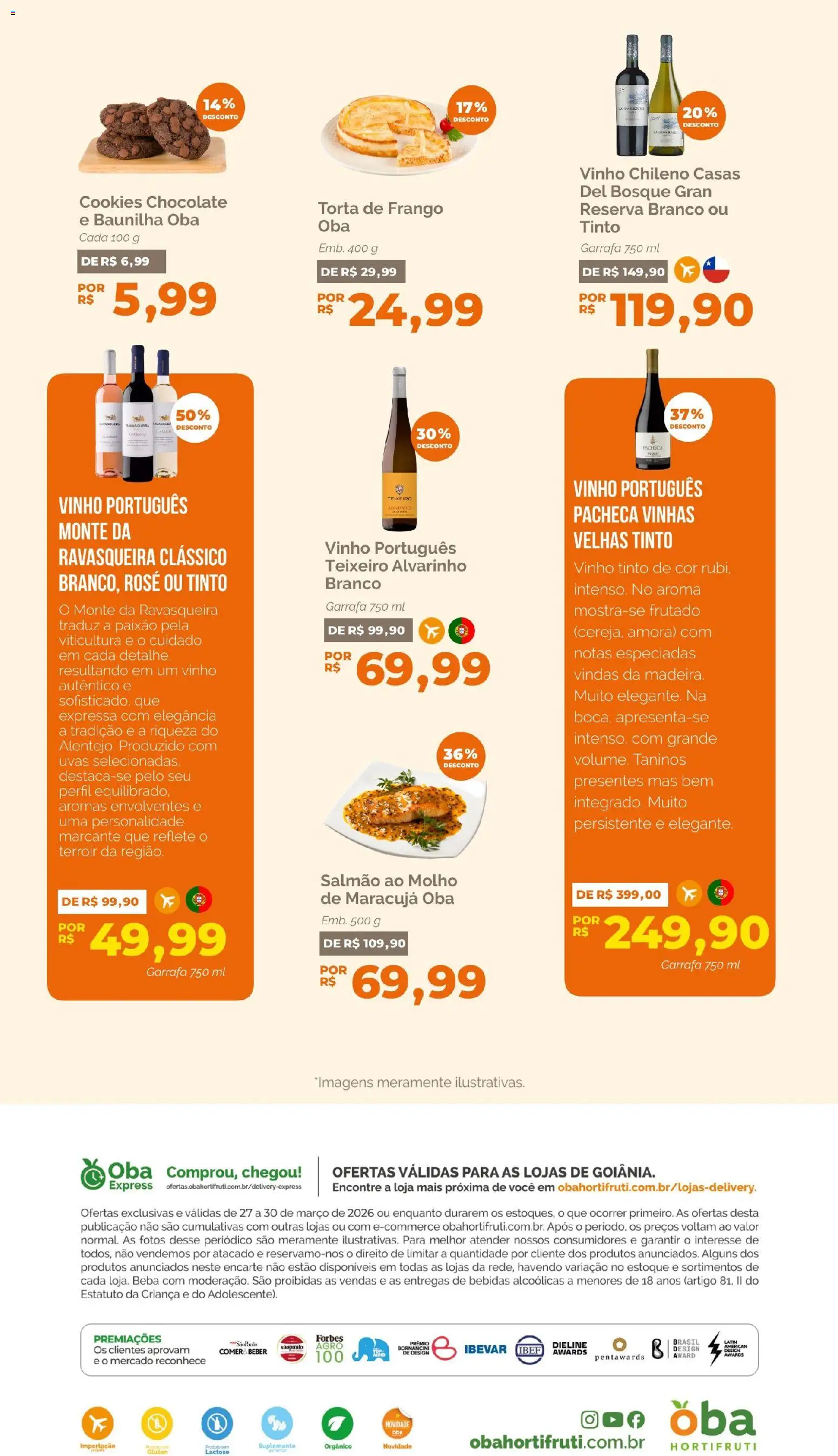 Oba Hortifruti Folheto - válido de 27.03.2026 | Página: 7 | Produtos: Maracujá, Uvas, Frango, Cookies
