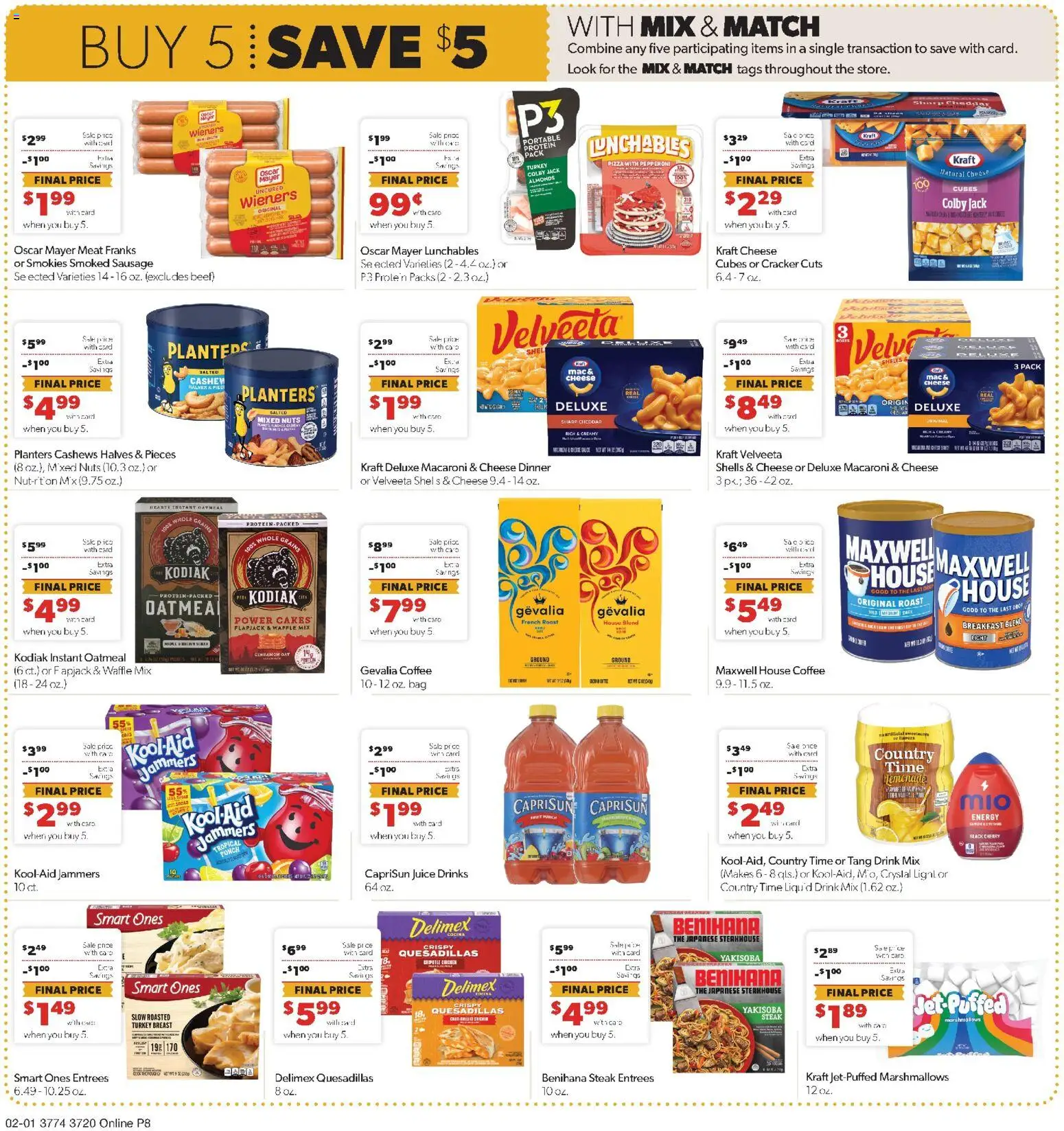 Family Fare Weekly Ad - NE - valid from 01.02.2026 | Page: 5 | Products: Coffee, Pizza, Sausage, Cap