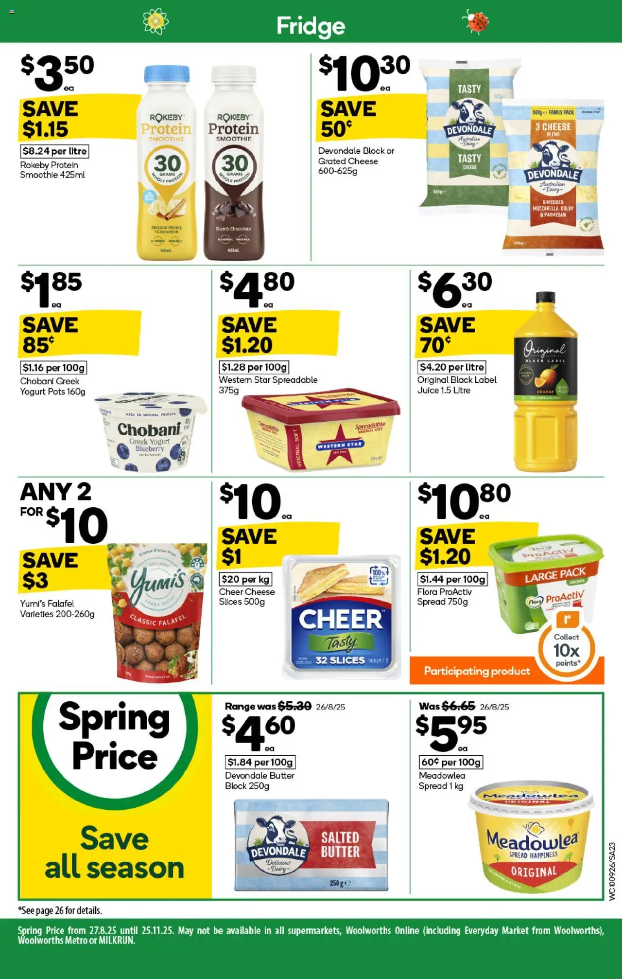 Woolworths catalogue - valid from 10.09.2025 | Page: 23 | Products: Butter, Cheese, Chocolate, Fridge