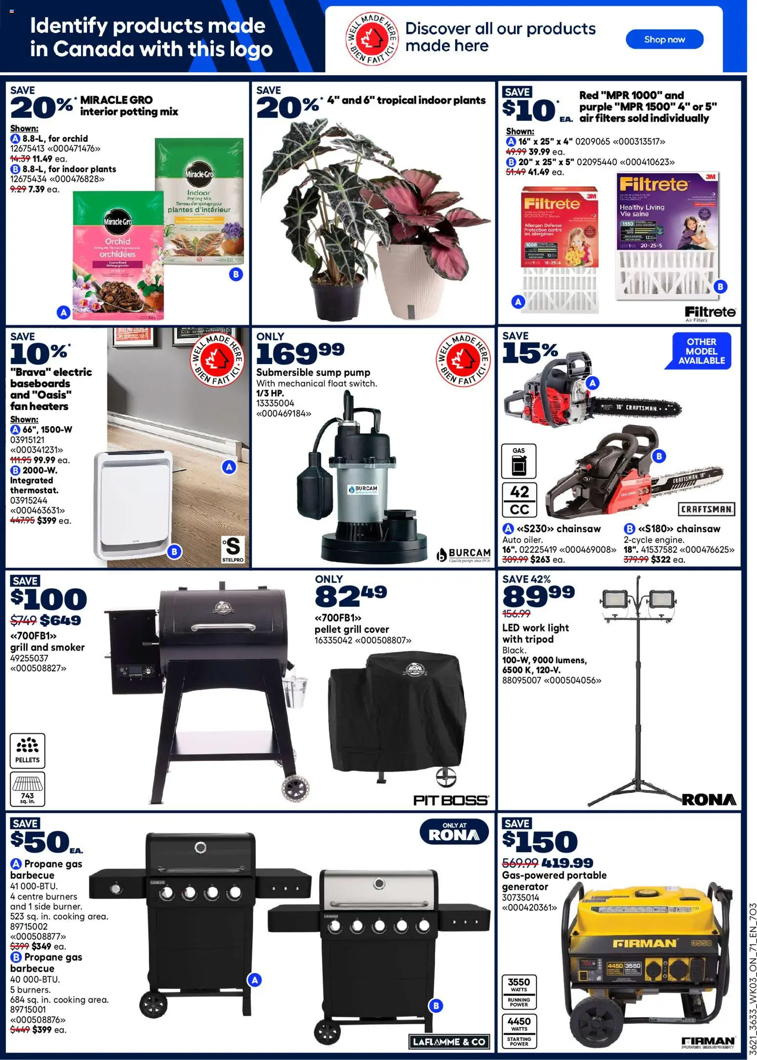 Rona flyer valid from 12.02.2026 | Page: 14 | Products: Grill, Fan
