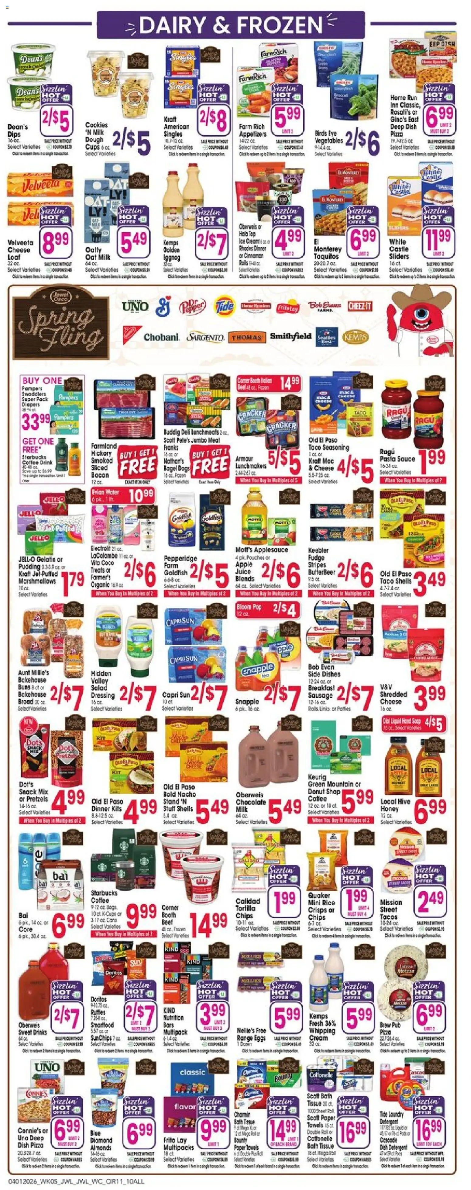 Jewel Osco Weekly Ad - valid from 01.04.2026 | Page: 11 | Products: Chocolate, Pasta, Water, Beet