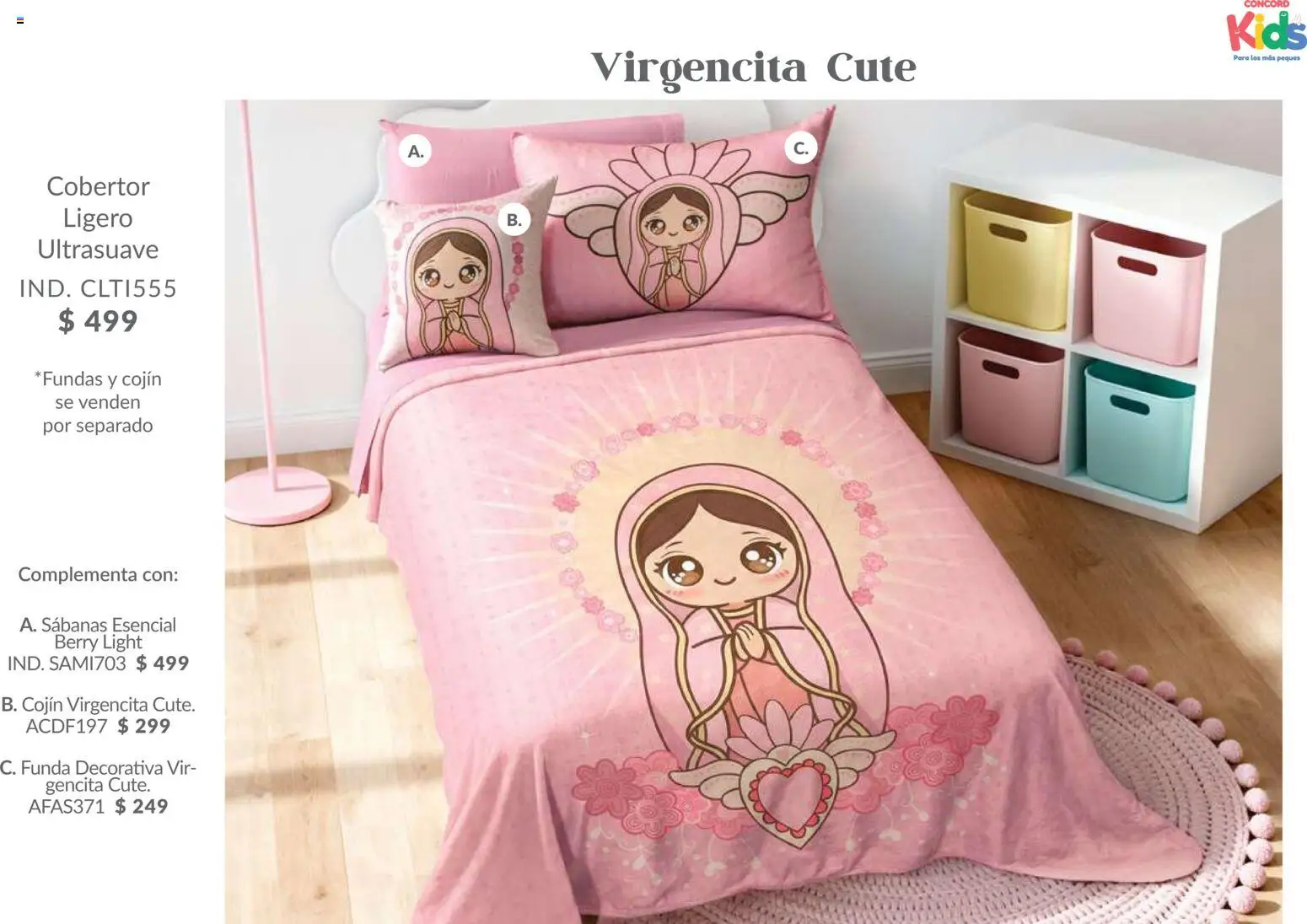 Nuevas ofertas de Colchas Concord válidas en toda la República Mexicana desde el 01.02.2026. ¡Encuentra las mejores ofertas en Colchas Concord catálogo Kids! | Página: 79 | Productos: Cobertor, Funda, Sabanas