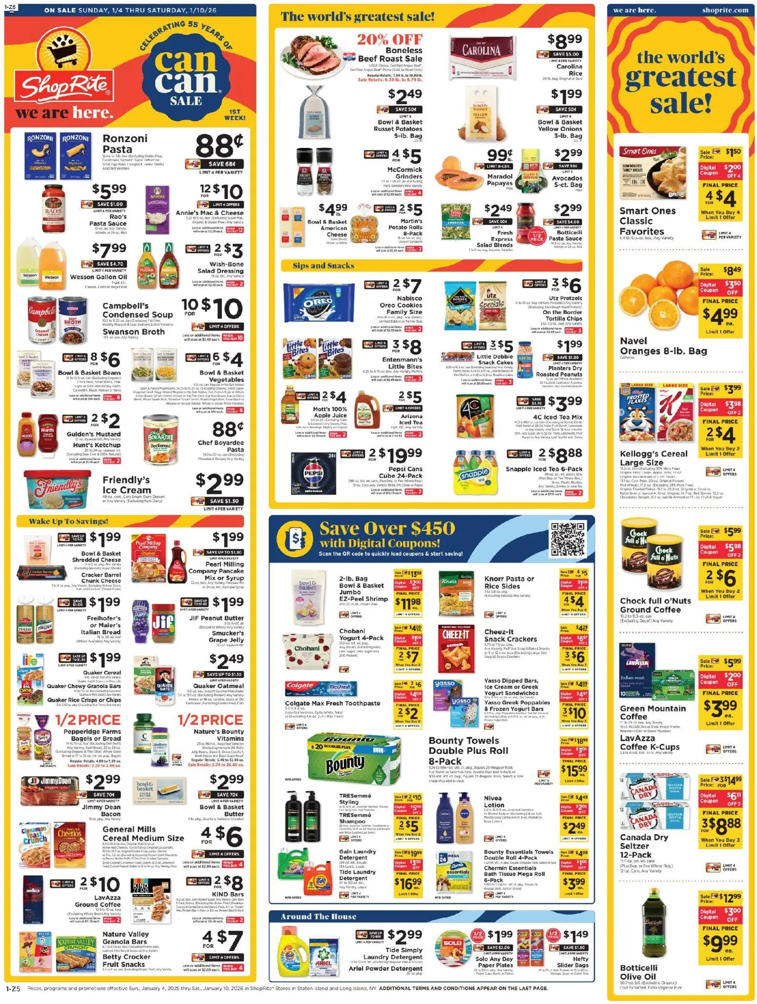 ShopRite Weekly Ad 2 - valid from 04.01.2026 | Page: 2 | Products: Papayas, Powder, Juice, Bag