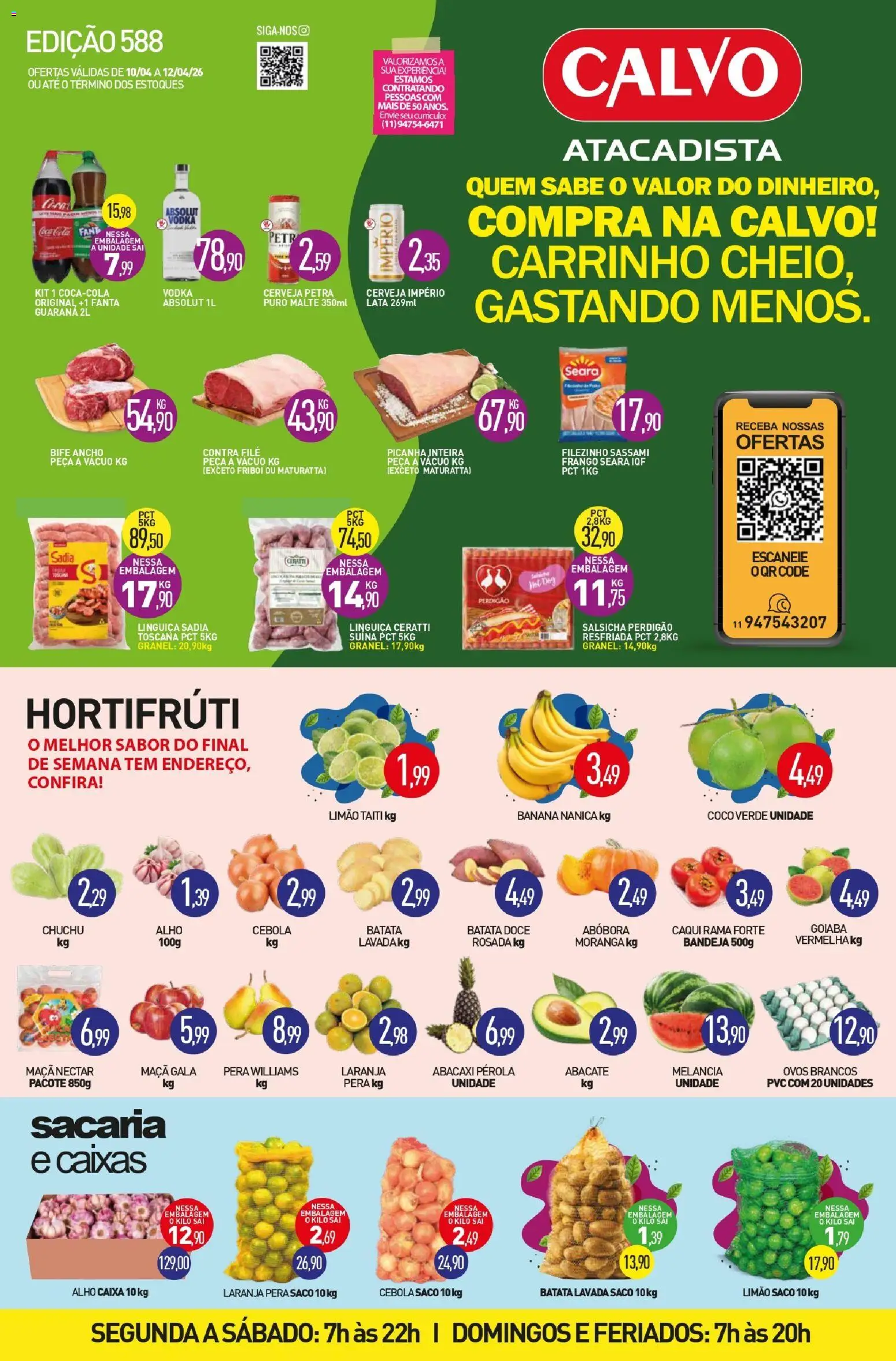 Calvo Atacadista Folheto - válido de 10.04.2026 | Página: 2 | Produtos: Caqui, Goiaba, Chuchu, Caixa