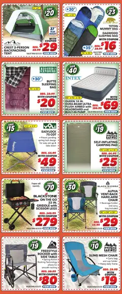 Big 5 Sporting Goods Weekly Ad - valid from 17.08.2025 | Page: 2 | Products: Chair, Pump, Griddle, Tent