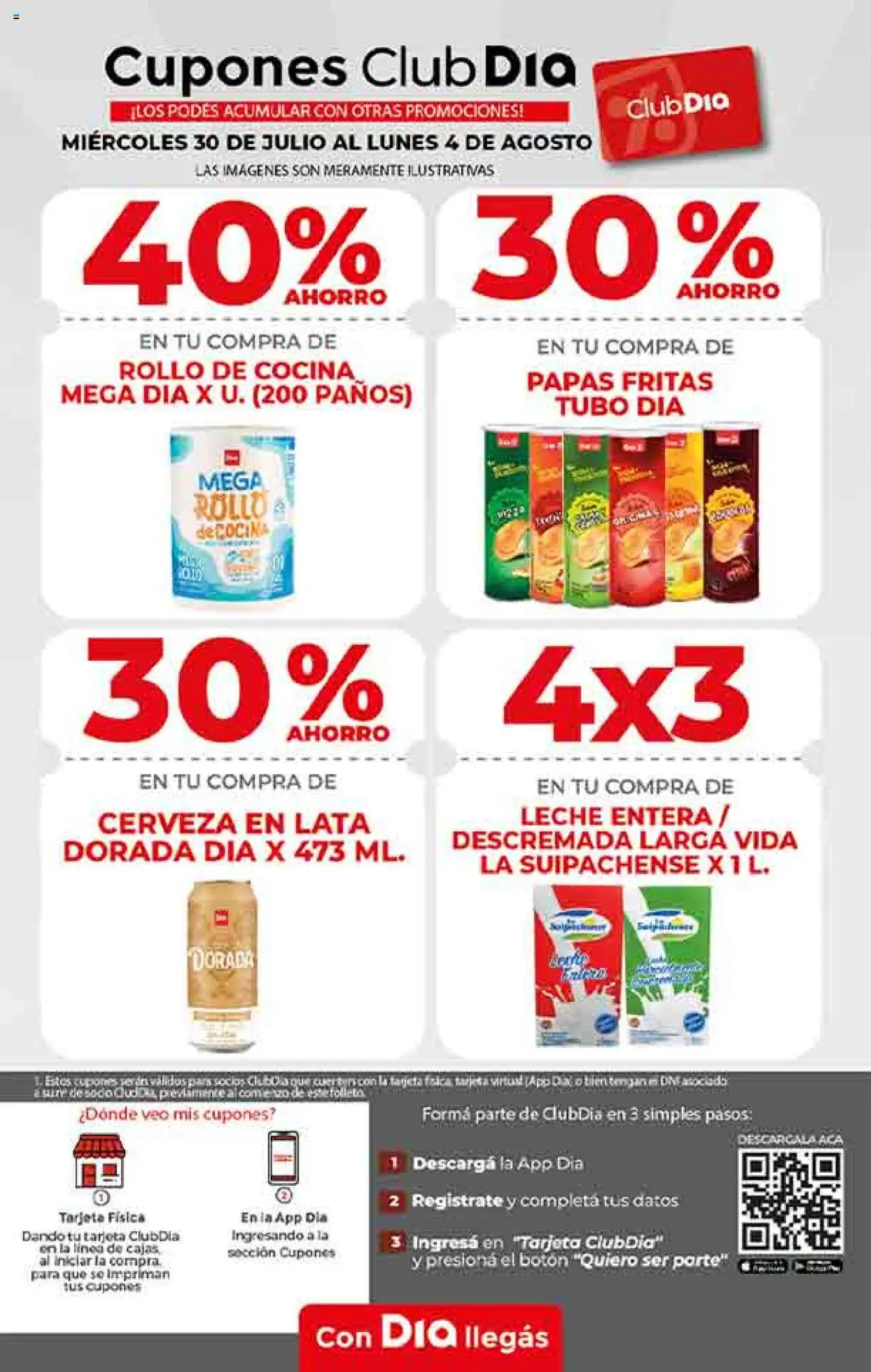 Supermercado DIA Ofertas - Salta y Jujuy │ válido desde el 30.07.2025 | Página: 6 | Productos: Cocina, Leche, Cerveza, Papas fritas