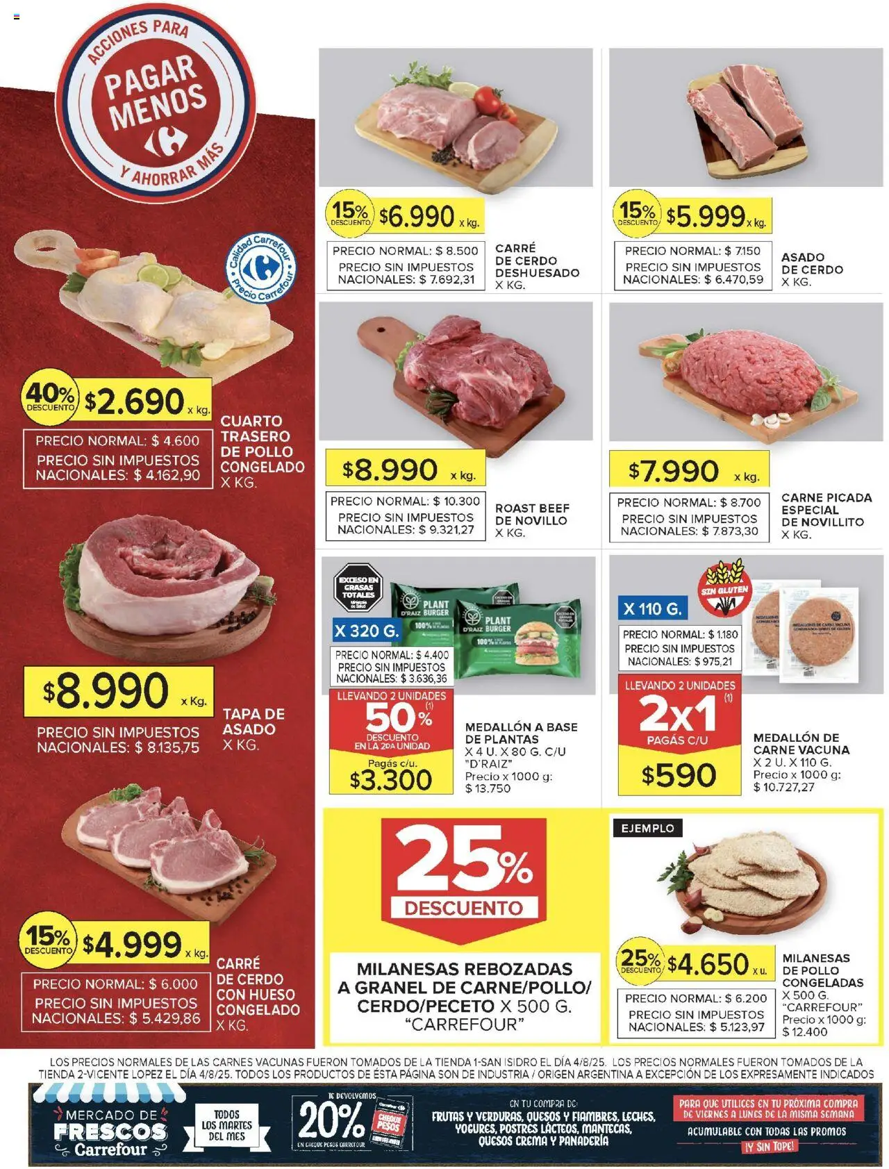 Carrefour ofertas - CABA │ válido desde el 12.08.2025 | Página: 18 | Productos: Pollo, Cerdo, Té, Crema
