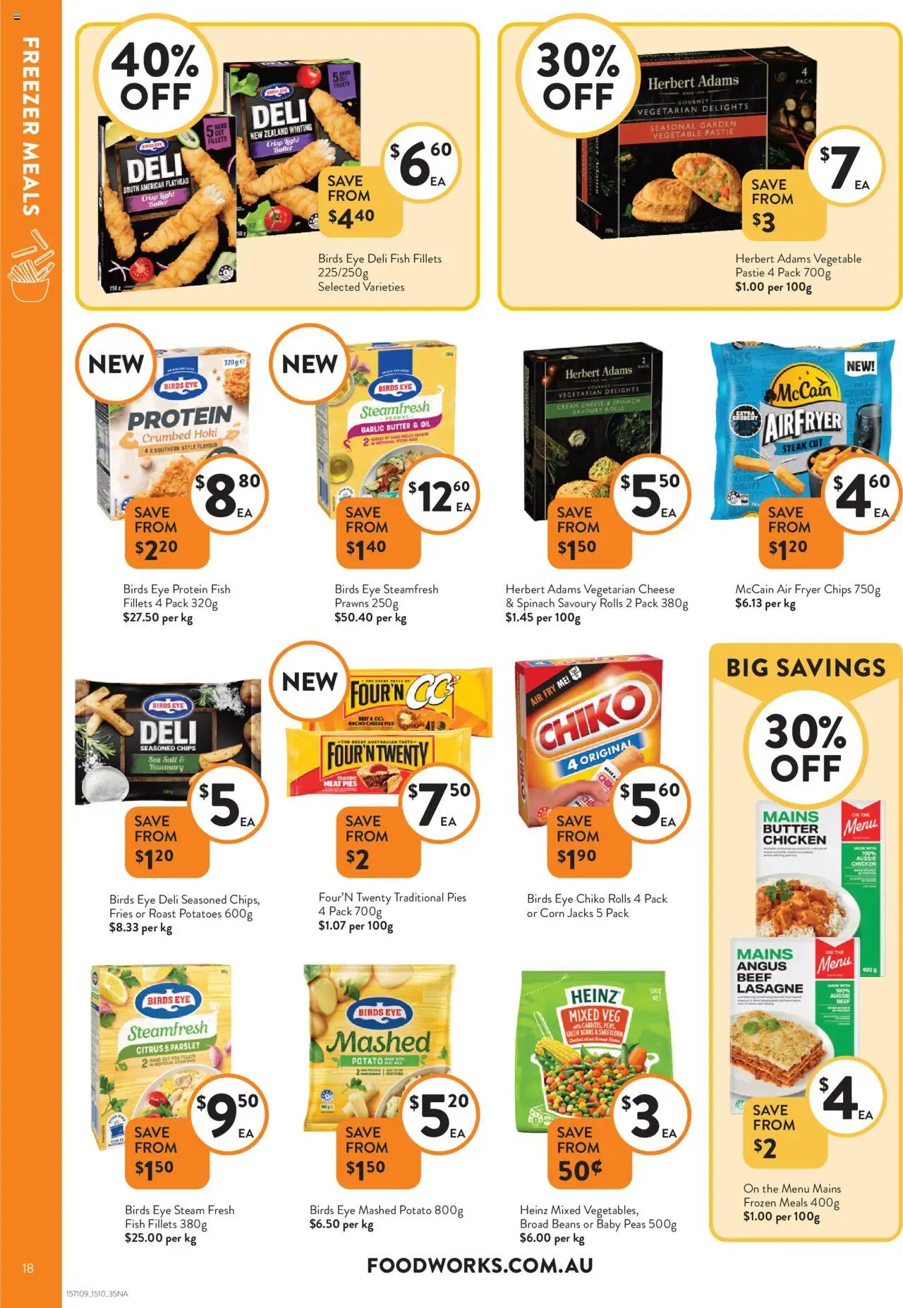 Foodworks catalogue - valid from 15.10.2025 | Page: 18 | Products: Cheese, Prawns, Potatoes, Garlic