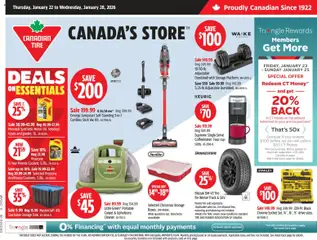 Preview of Canadian Tire weekly flyer from shop Canadian Tire valid from 22.01.2026