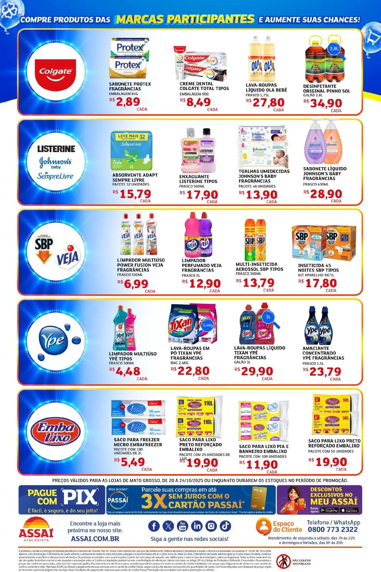 Assaí Atacadista Folheto - válido de 20.10.2025 | Página: 6 | Produtos: Pneus, Própolis, Sabonete líquido, Inseticida