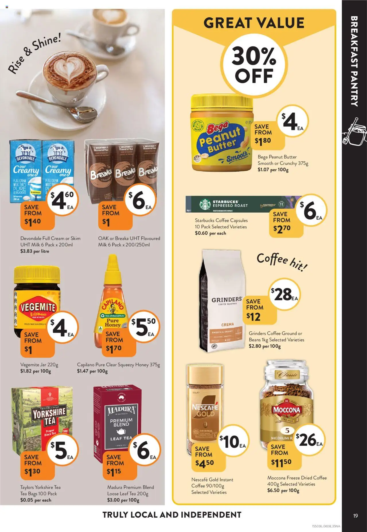 Foodworks catalogue - valid from 06.08.2025 | Page: 19 | Products: Honey, Vegemite, Moccona, Nescafe