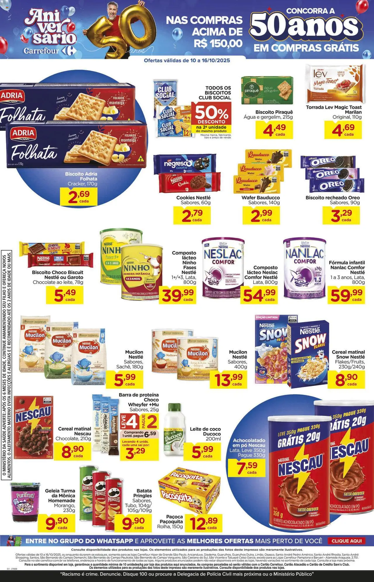 Carrefour Folheto - válido de 10.10.2025 | Página: 8 | Produtos: Biscoito, Manteiga, Geleia, Aveia