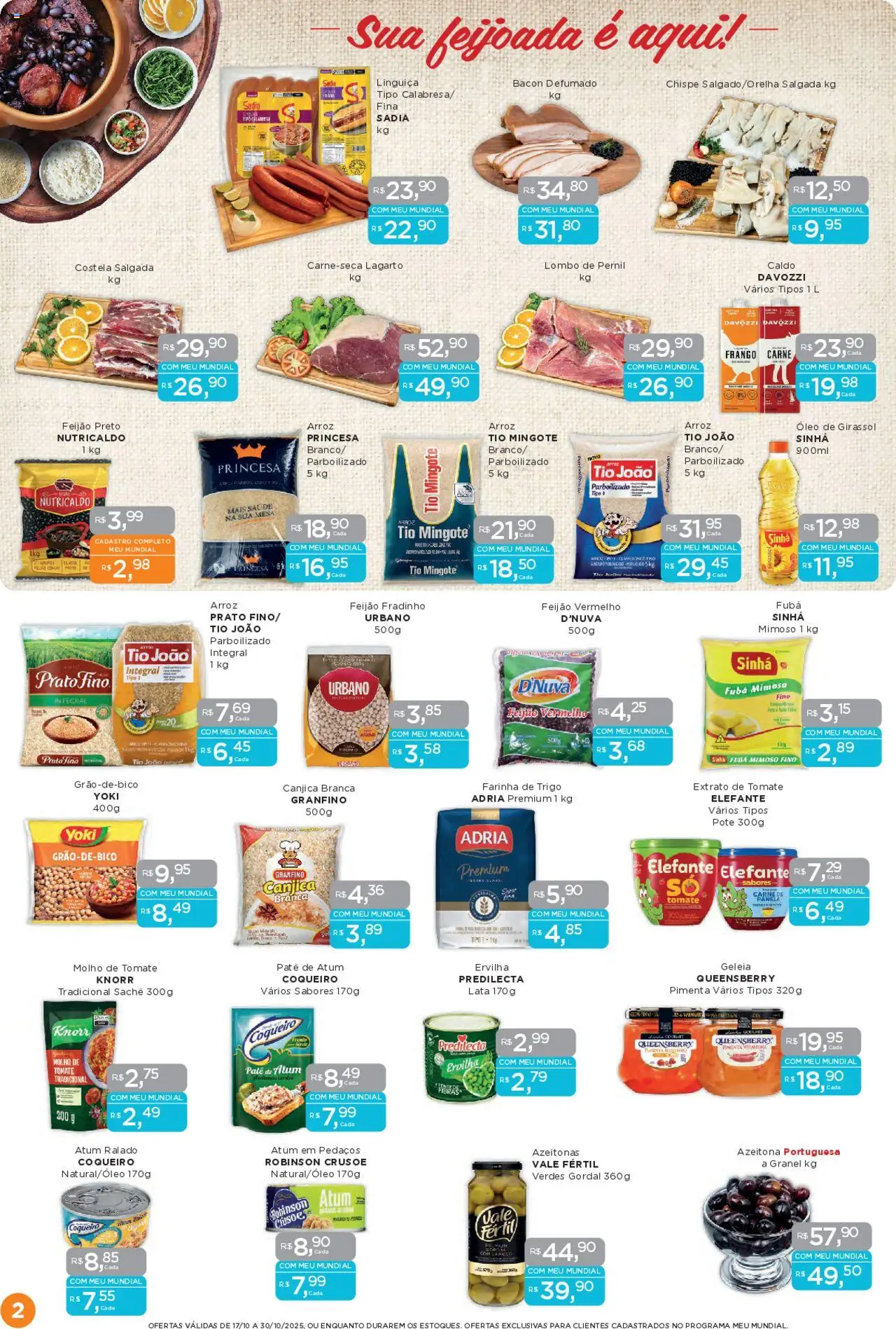Mundial Folheto - válido de 17.10.2025 | Página: 2 | Produtos: Ervilha, Farinha de trigo, Panela, Óleo de girassol