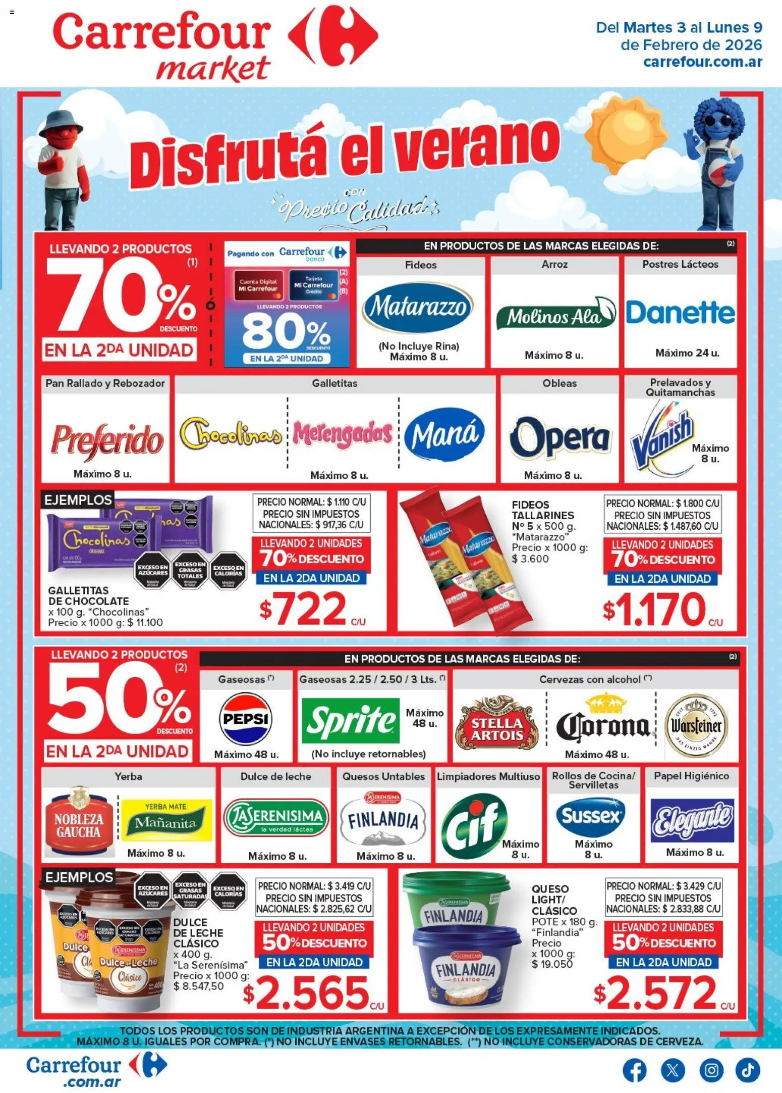 Carrefour Market - Market Paraná  │ válido desde el 03.02.2026 | Página: 1 | Productos: Yerba, Leche, Pan, Arroz