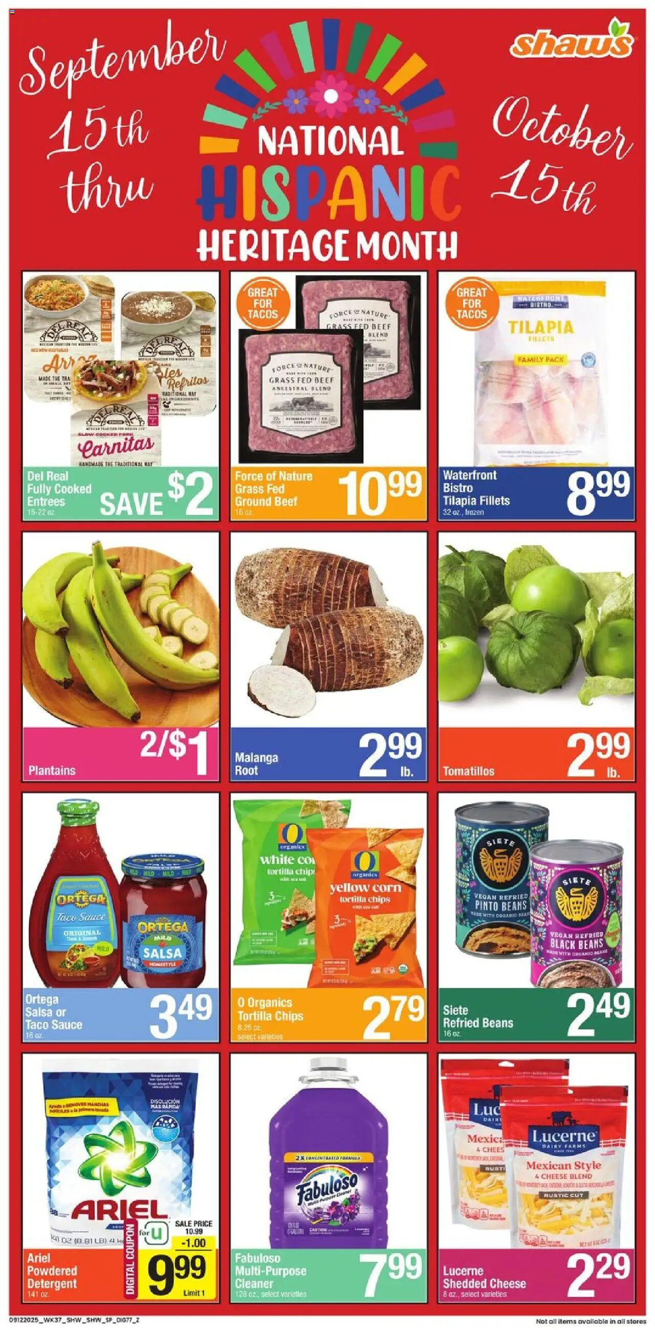 Shaw's Additional Savings - RI - valid from 15.09.2025 | Page: 1 | Products: Corn, Rice, Chips, Vegetables