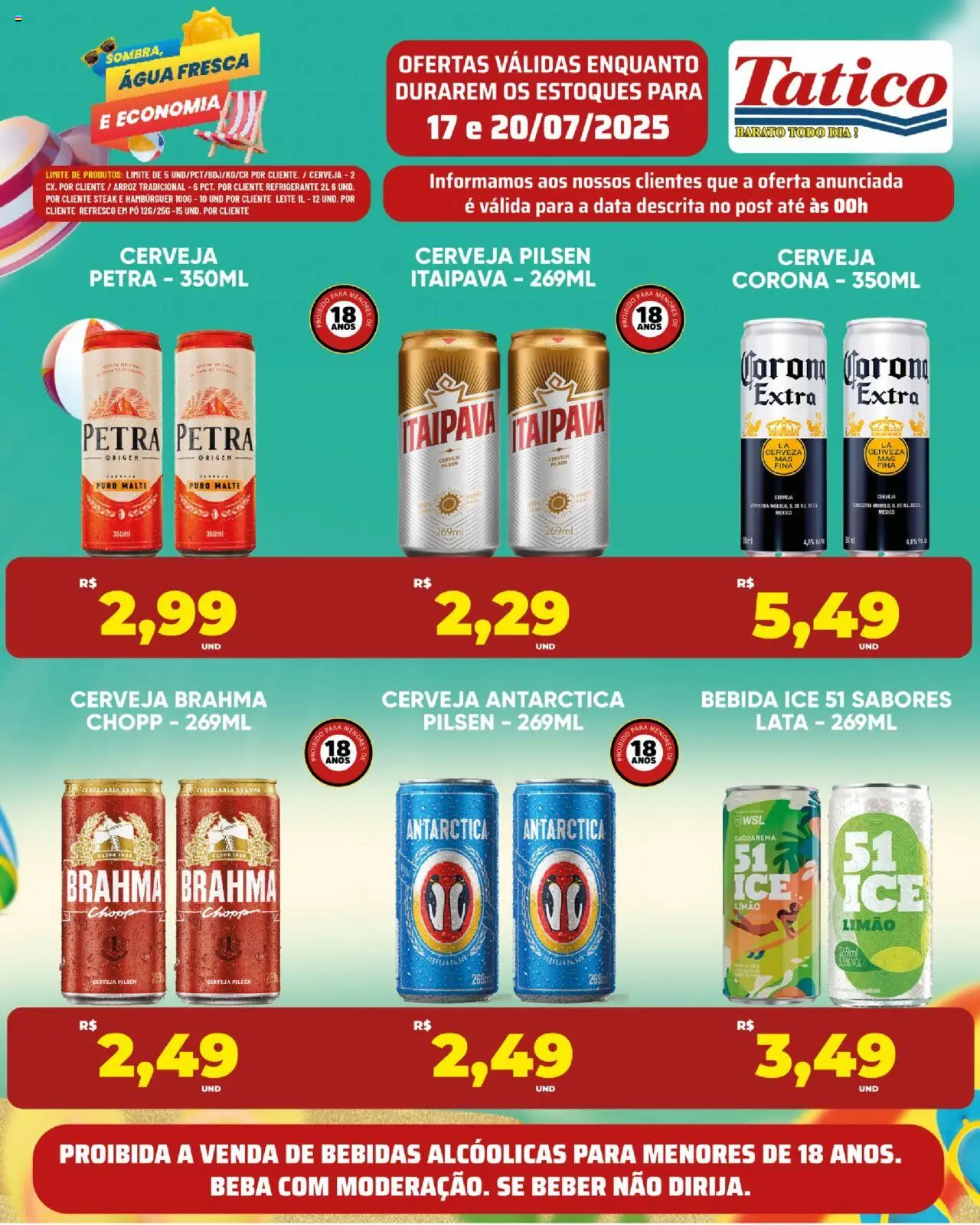 Tatico Folheto - válido de 19.07.2025 | Página: 26 | Produtos: Refresco, Cerveja, Hambúrguer, Refrigerante