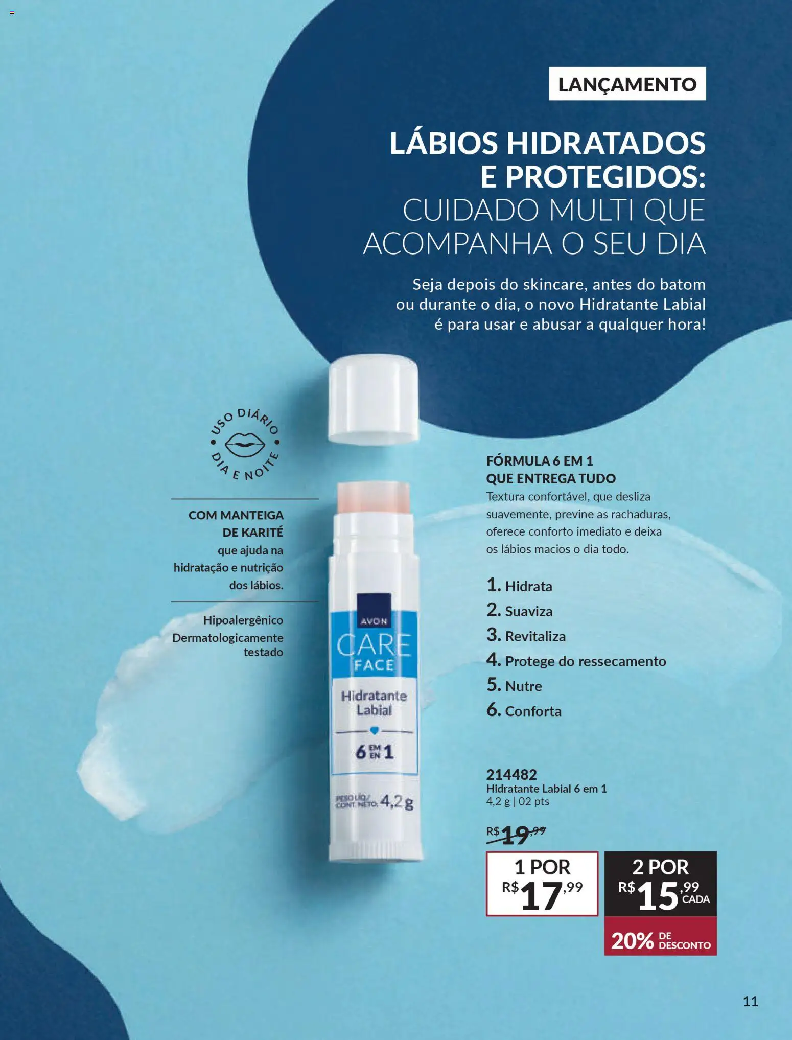 Avon Folheto - válido de 15.01.2026 | Página: 11 | Produtos: Batom, Manteiga