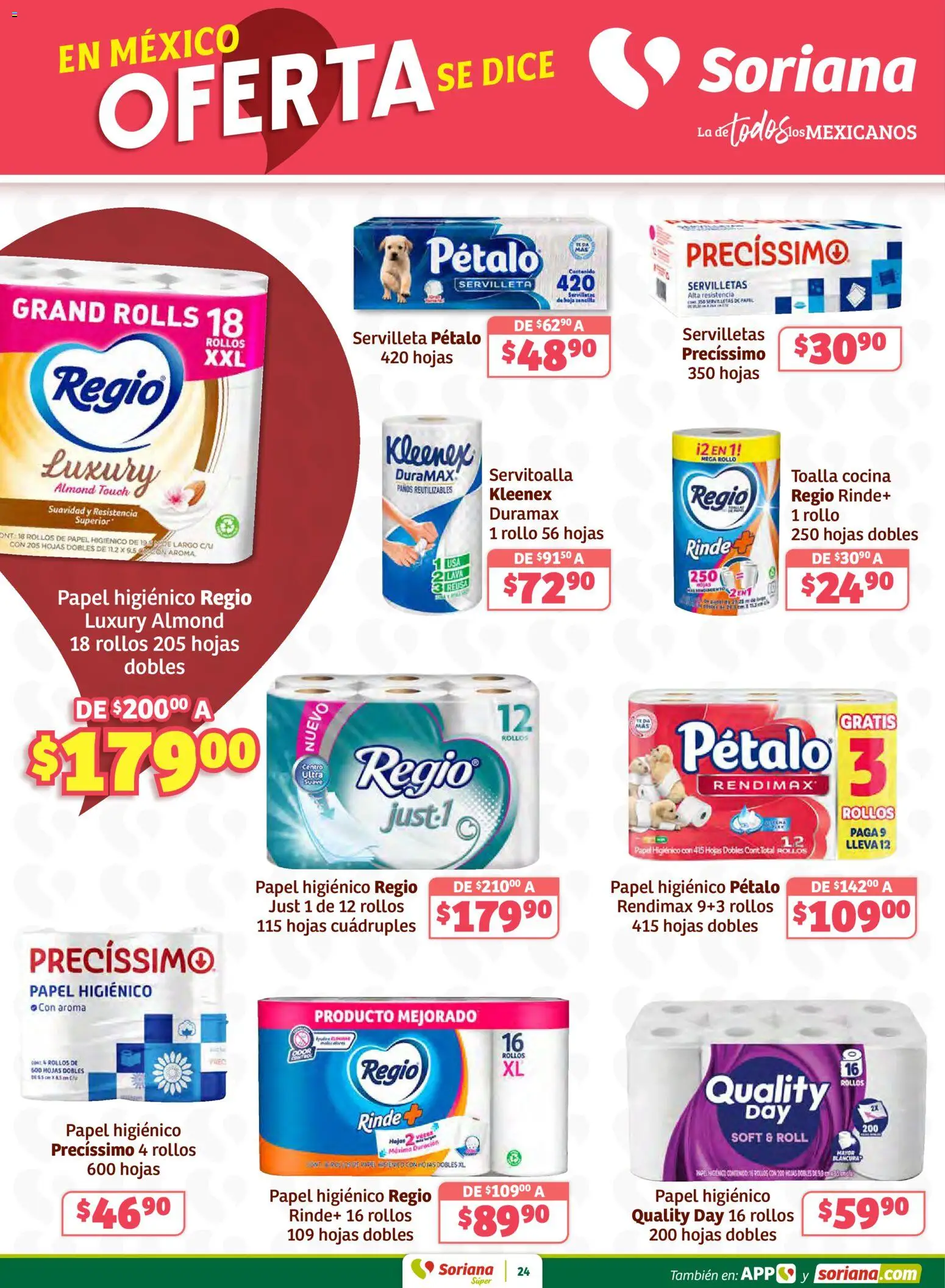 Nuevas ofertas de Soriana válidas en toda la República Mexicana desde el 27.02.2026. ¡Encuentra las mejores ofertas en Soriana Preciazazaso Súper: Chihuahua! | Página: 24 | Productos: Toalla, Papel higiénico, Cocina, Servilletas