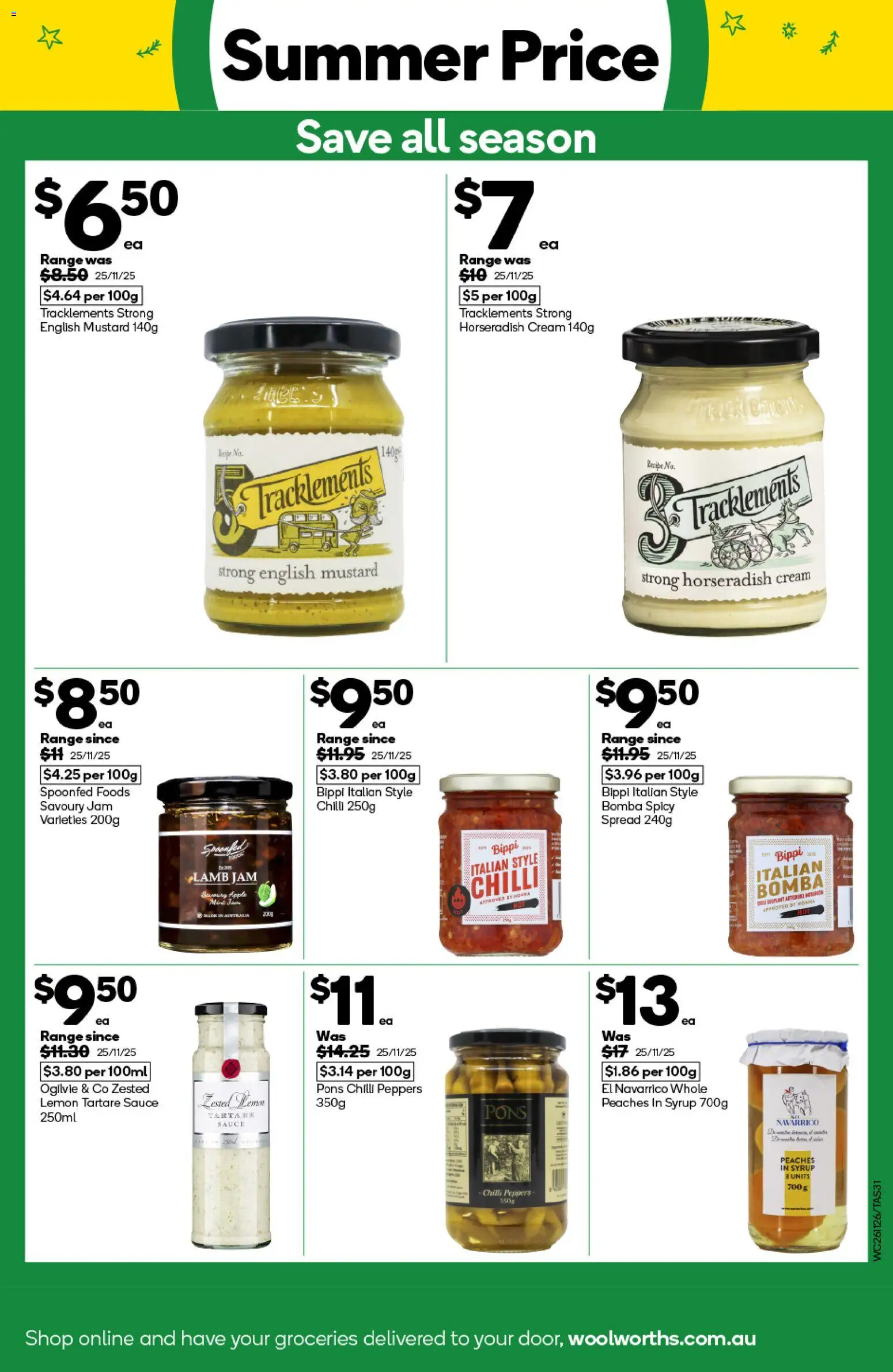 Woolworths catalogue - valid from 26.11.2025 | Page: 31 | Products: Mustard, Cream, Lemon, Chilli