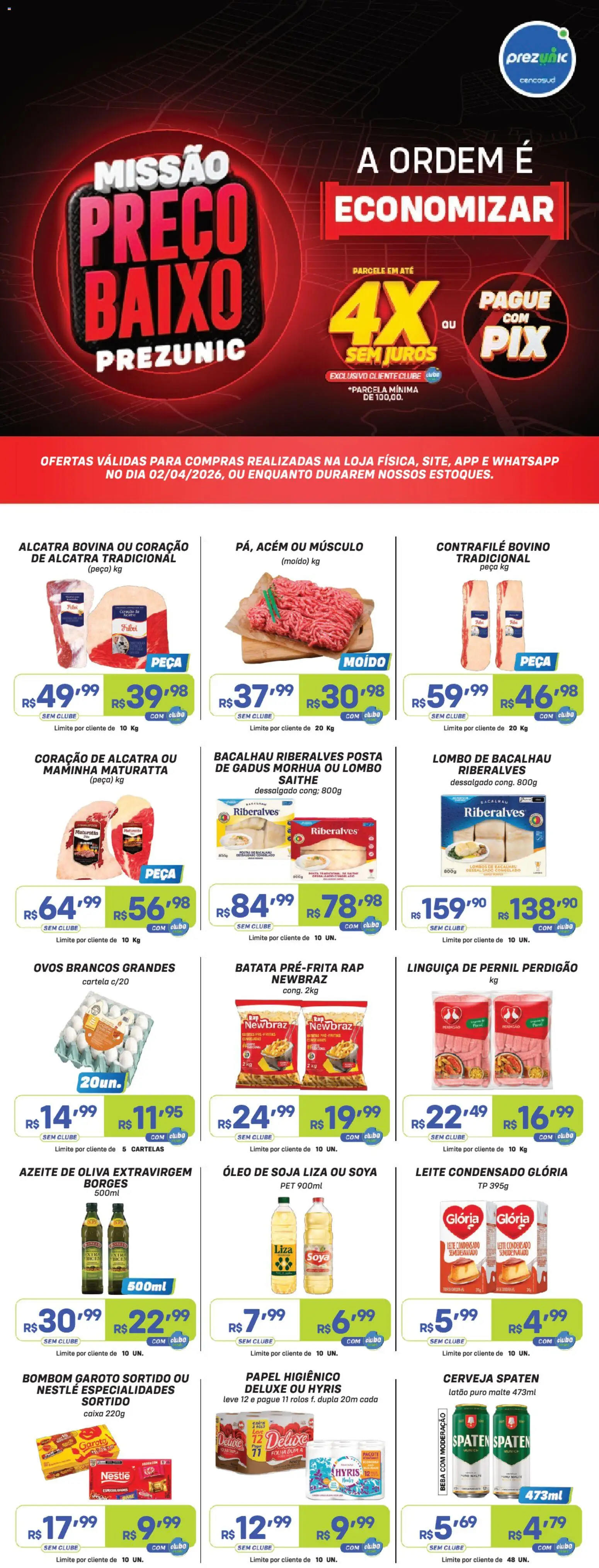 Prezunic ofertas de 02/04/2026 ? Não perca as melhores promoções! | Brasil