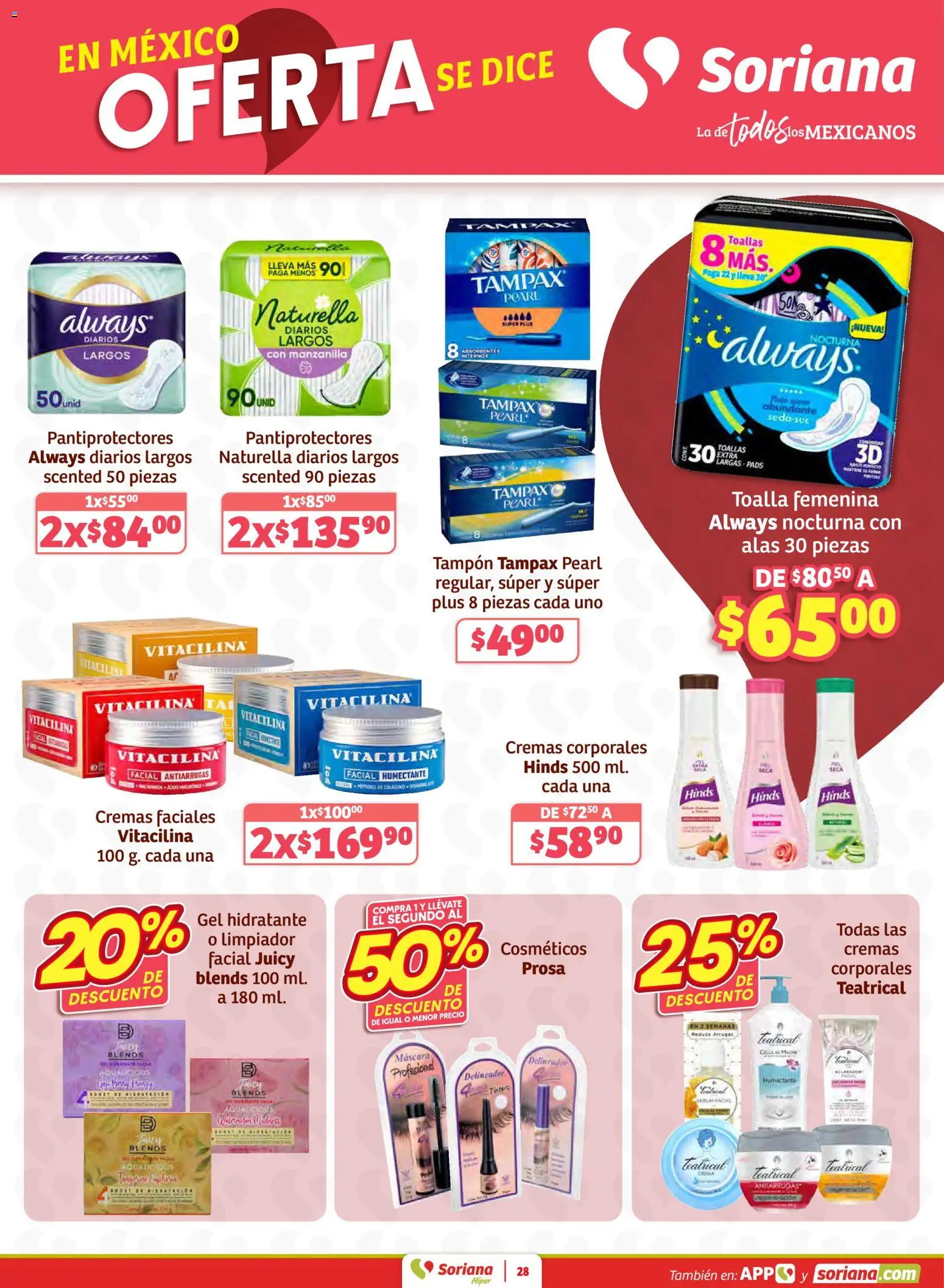 Nuevas ofertas de Soriana válidas en toda la República Mexicana desde el 02.01.2026. ¡Encuentra las mejores ofertas en Soriana - Preciazazaso Híper: BCS, Jal, Nay, Sin, Son Preciazazaso Híper: BCS, Jal, Nay, Sin, Son! | Página: 28 | Productos: Crema, Máscara, Toalla, Toallas