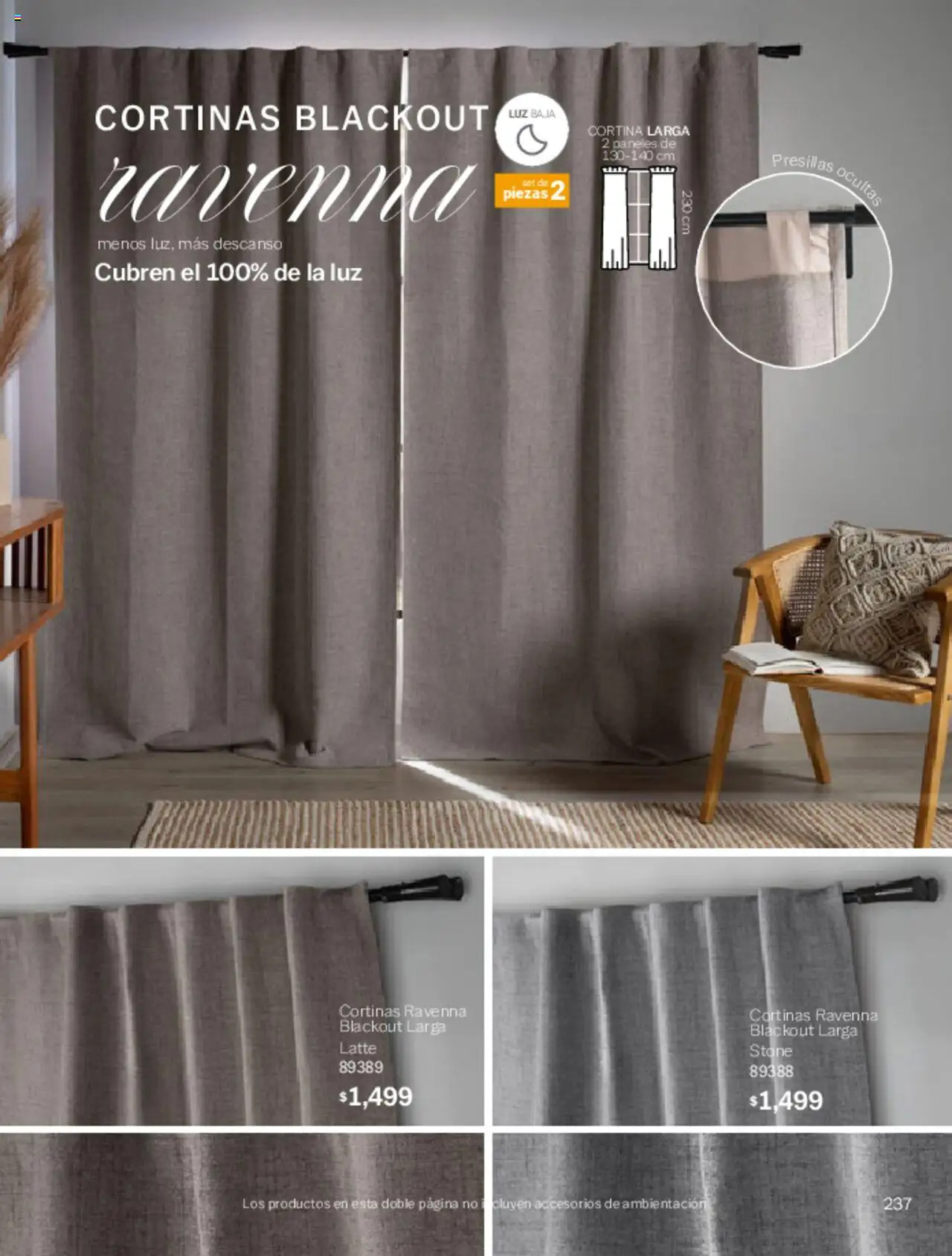 Nuevas ofertas de Vianney válidas en toda la República Mexicana desde el 07.03.2025. ¡Encuentra las mejores ofertas en Vianney catálogo Primavera! | Página: 241 | Productos: Cortinas