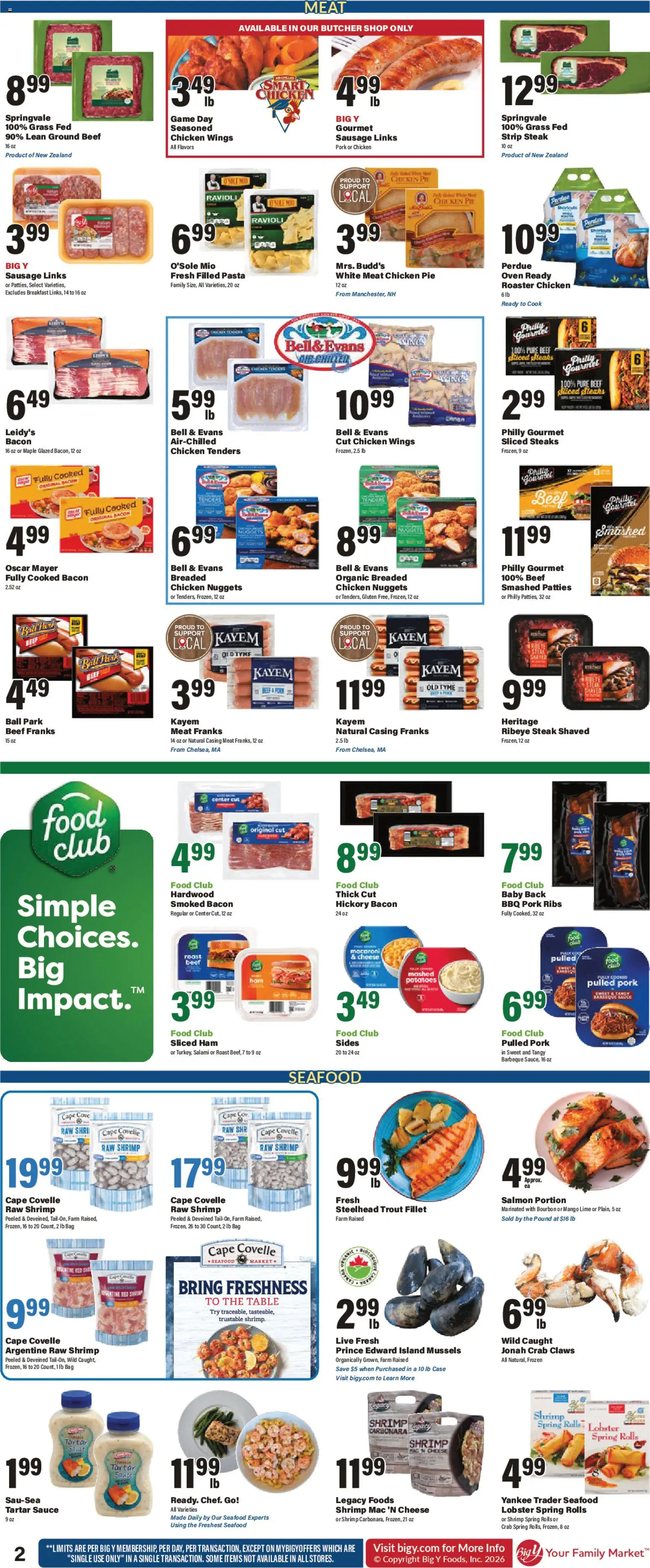 Big Y Weekly Ad - valid from 09.04.2026 | Page: 3 | Products: Salami, Ham, Pasta, Case