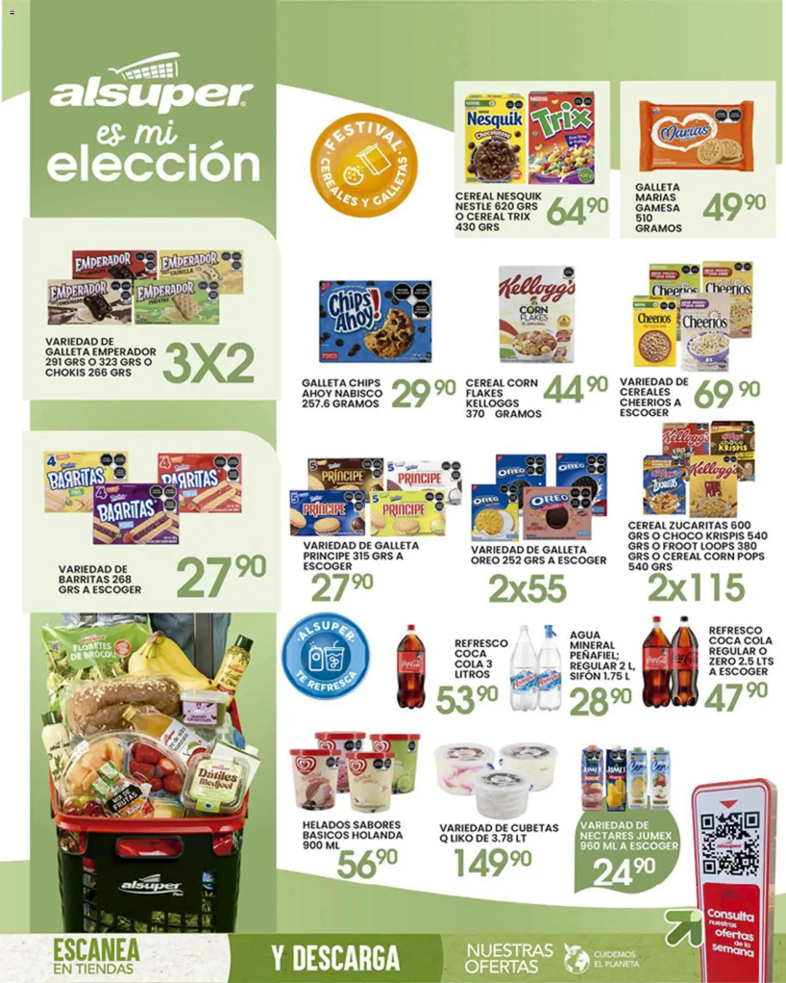 Nuevas ofertas de Alsuper válidas en toda la República Mexicana desde el 07.04.2026. ¡Encuentra las mejores ofertas en Alsuper folleto Durango! | Página: 8 | Productos: Refresco, Brocoli, Agua, Chocolate