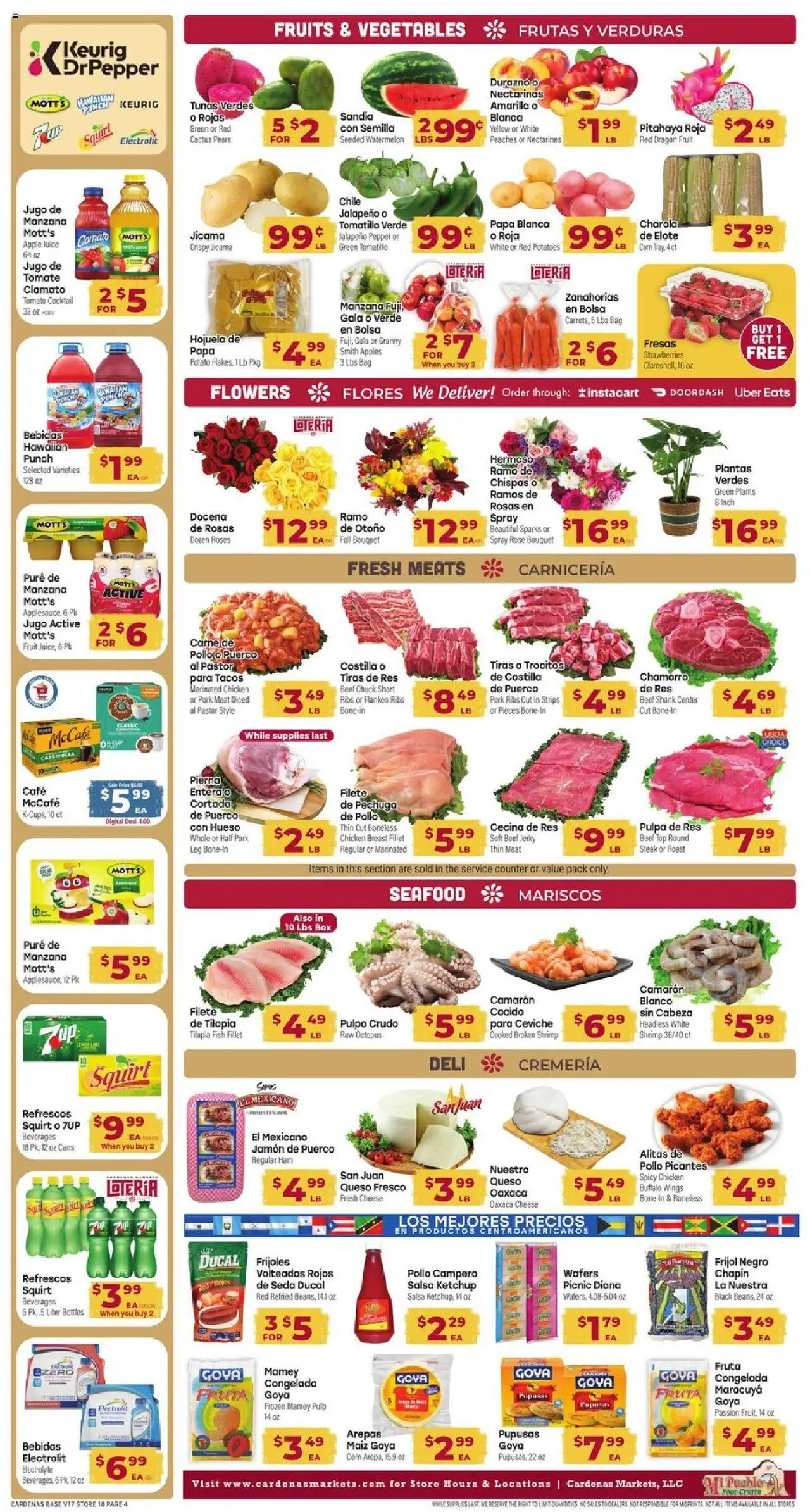 Cardenas Weekly Ad - valid from 13.08.2025 | Page: 4 | Products: Box, Apples, Vegetables, Seafood