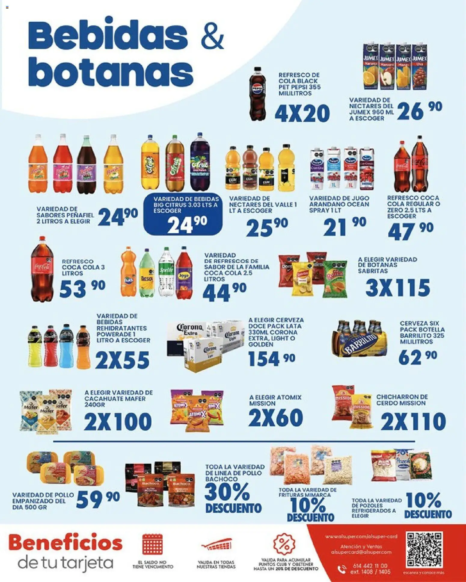 Nuevas ofertas de Alsuper válidas en toda la República Mexicana desde el 10.03.2026. ¡Encuentra las mejores ofertas en Alsuper folleto Durango! | Página: 7 | Productos: Pollo, Refresco, Jugo, Cerdo