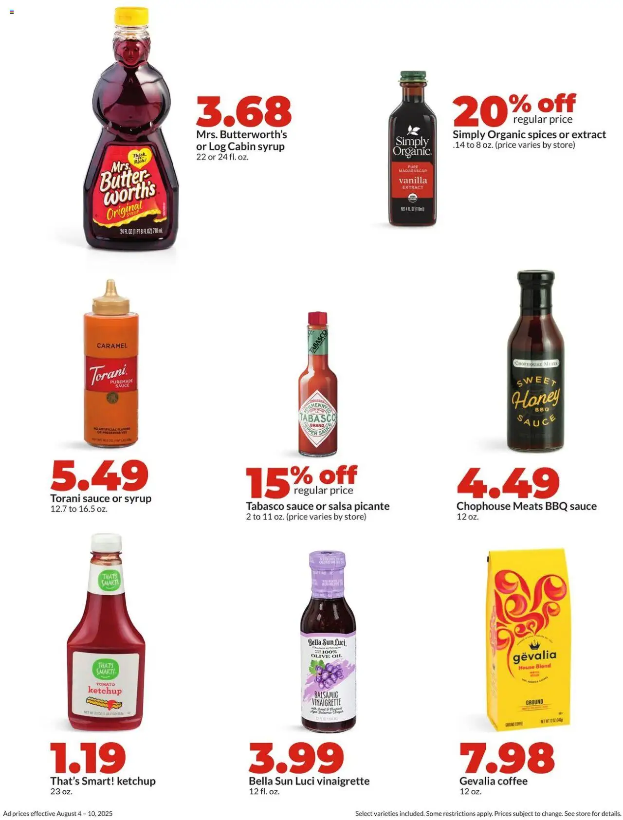 HyVee Weekly Ad - valid from 04.08.2025 | Page: 21 | Products: Coffee, Ketchup, Spices, Pepper