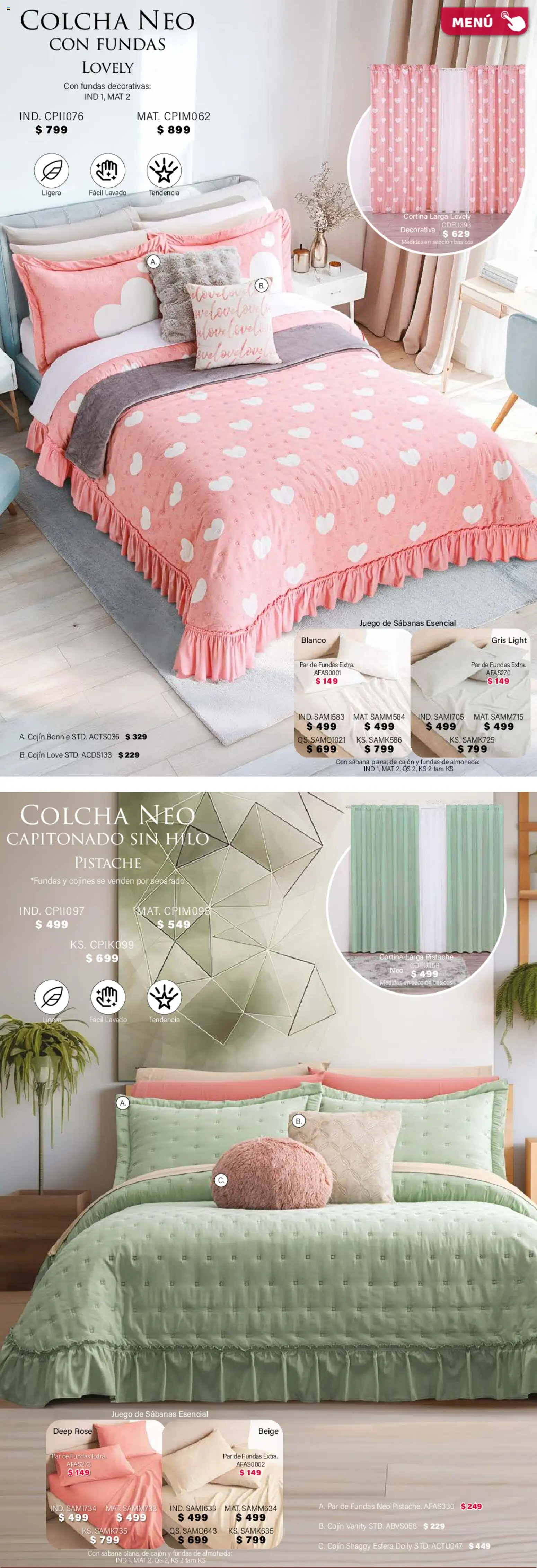 Nuevas ofertas de Colchas Concord válidas en toda la República Mexicana desde el 01.02.2026. ¡Encuentra las mejores ofertas en Colchas Concord catálogo! | Página: 72 | Productos: Juego, Almohada, Sabanas