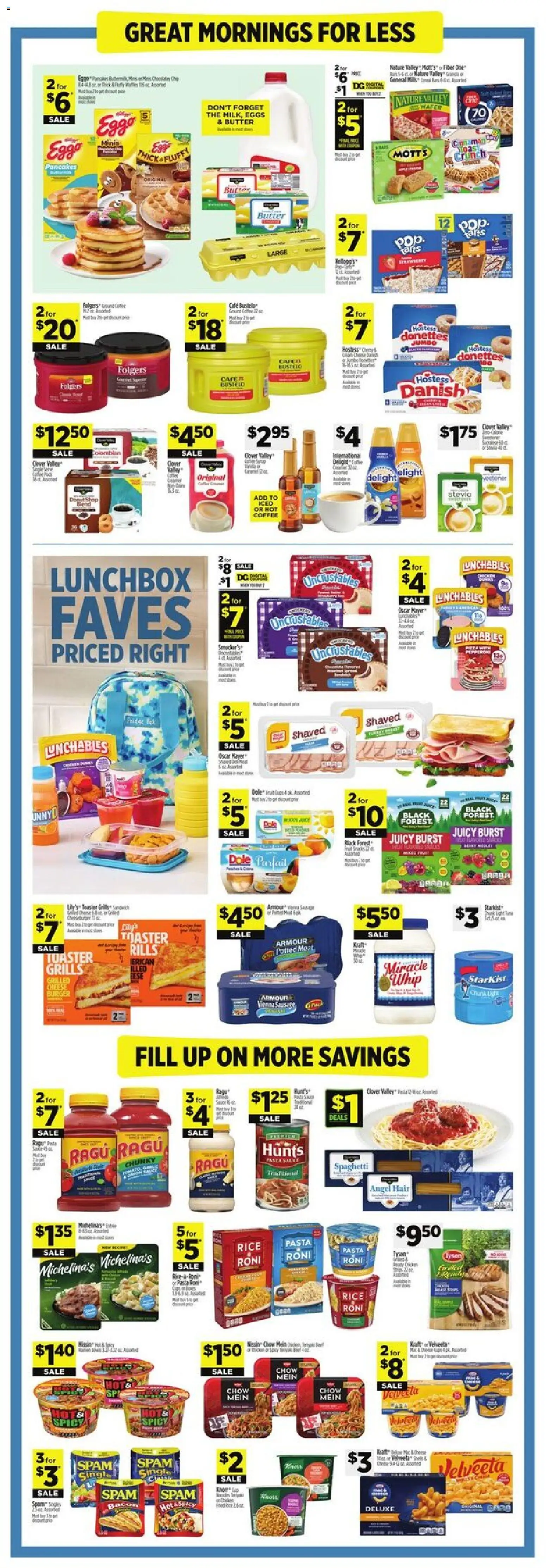 Dollar General Weekly Ad - valid from 04.01.2026 | Page: 4 | Products: Toaster, Butter, Cheese, Pasta