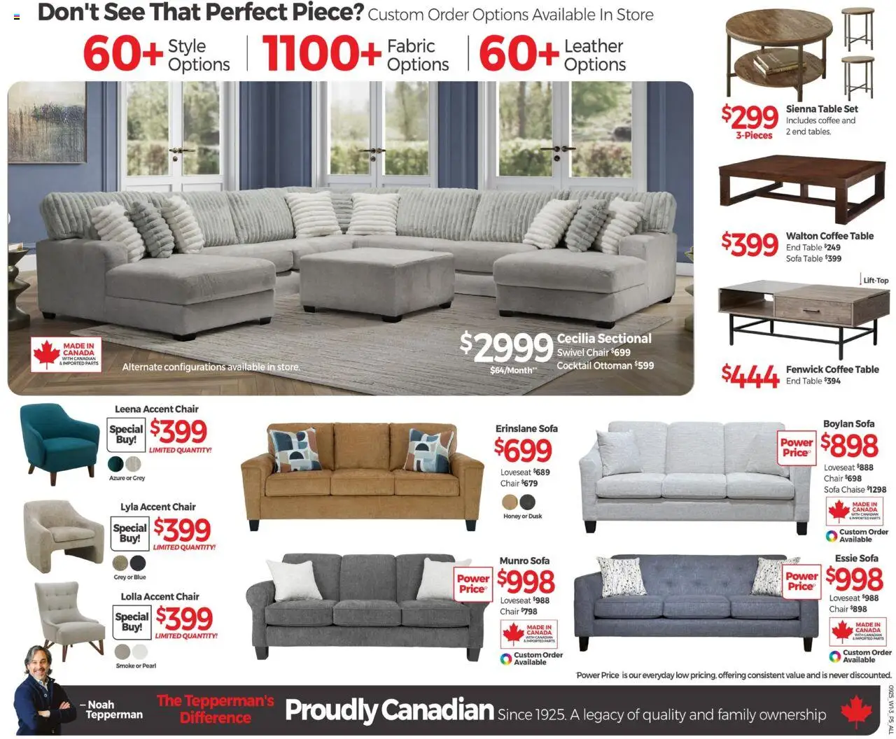Tepperman's flyer valid from 11.09.2025 | Page: 6 | Products: Sofa, Coffee table, Chair, Coffee